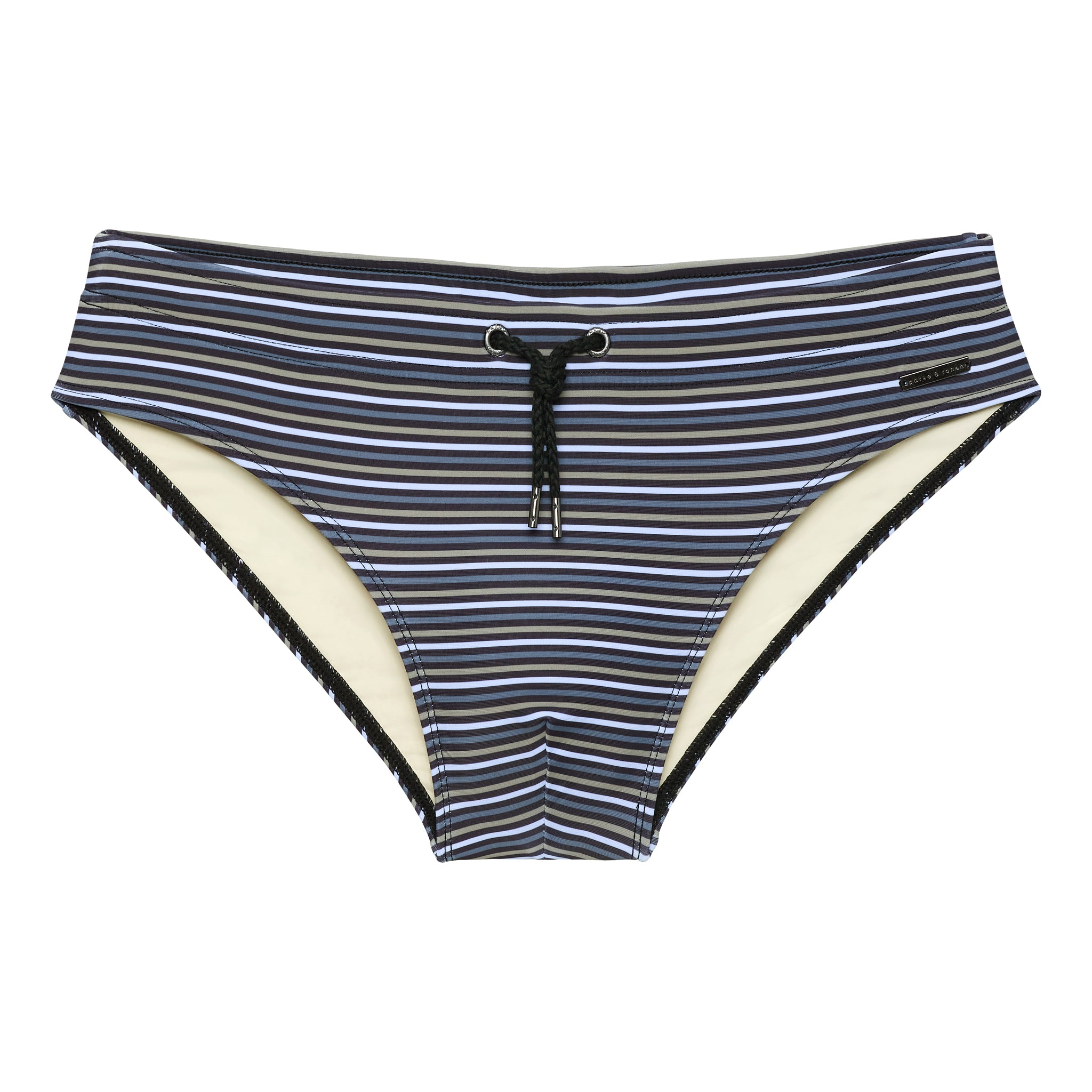 Black Pinline Printed Meridian Bikini - Parke & Ronen