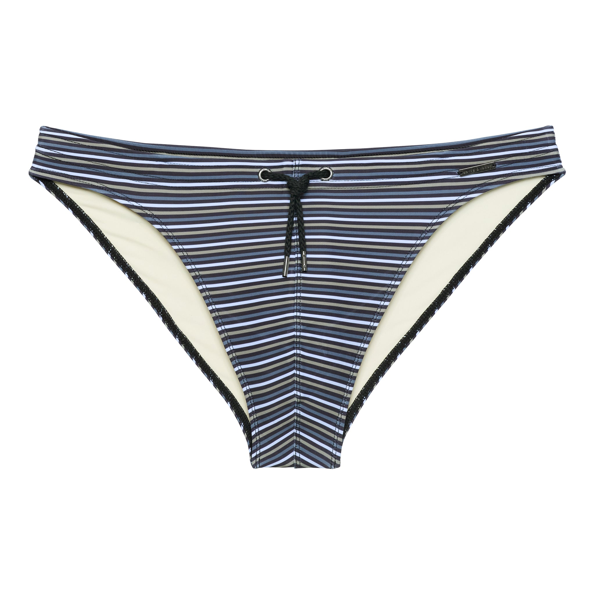Black Pinline Printed Blade Bikini - Parke & Ronen