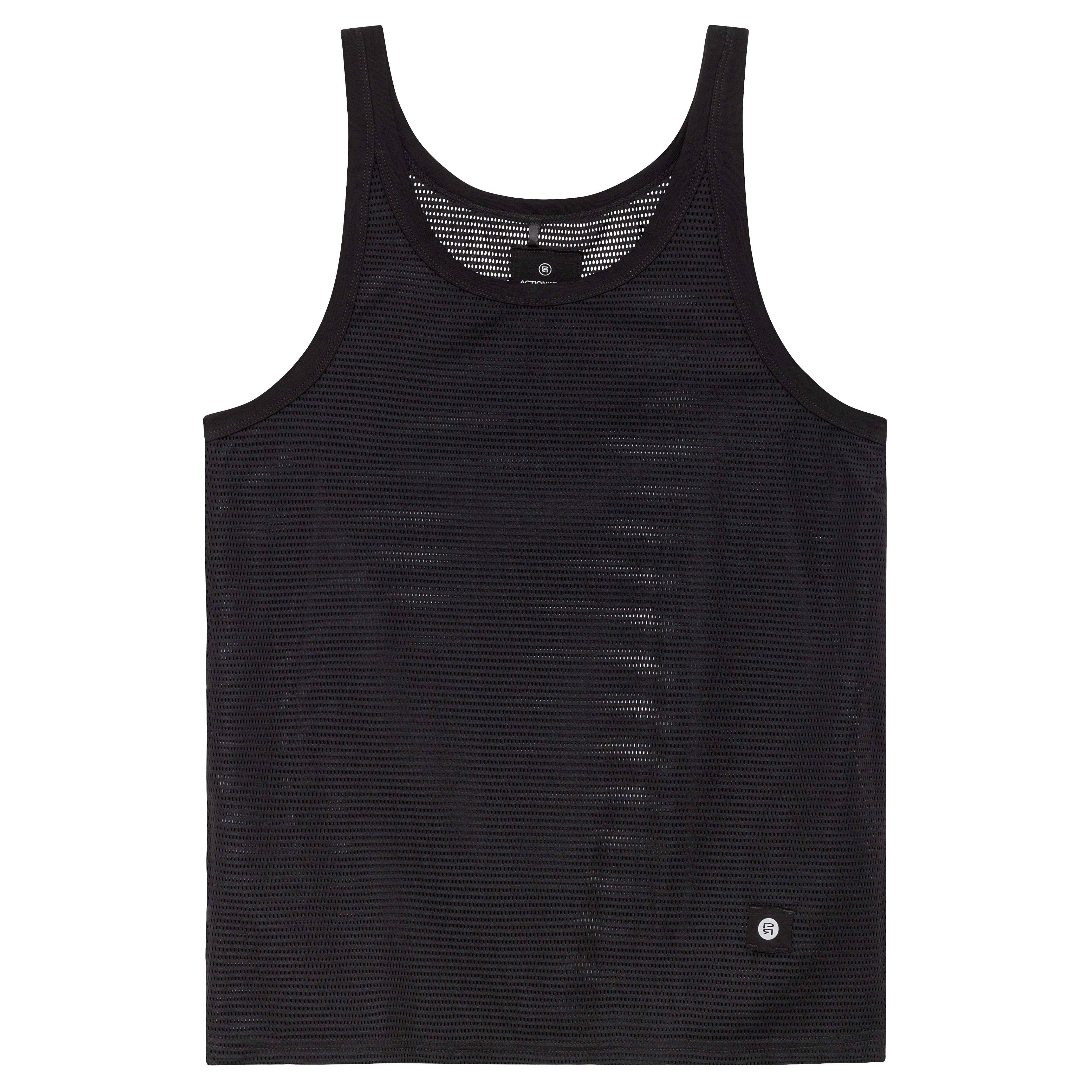 ACTIONWEAR Black Endurance Mesh Roxy Tank - parke & ronen