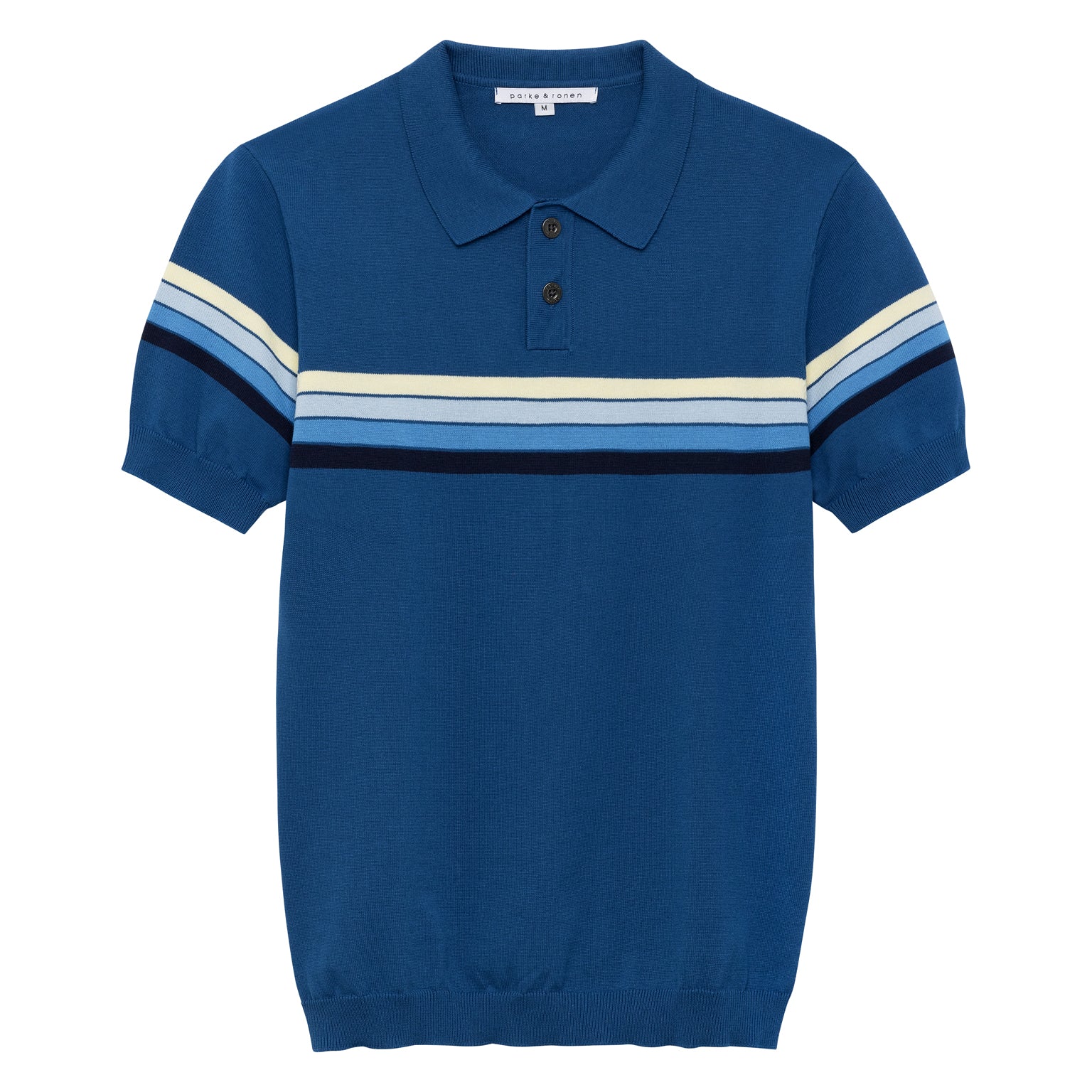 SPRING '24- Adriatic Blue Torino Stripe Knit Polo