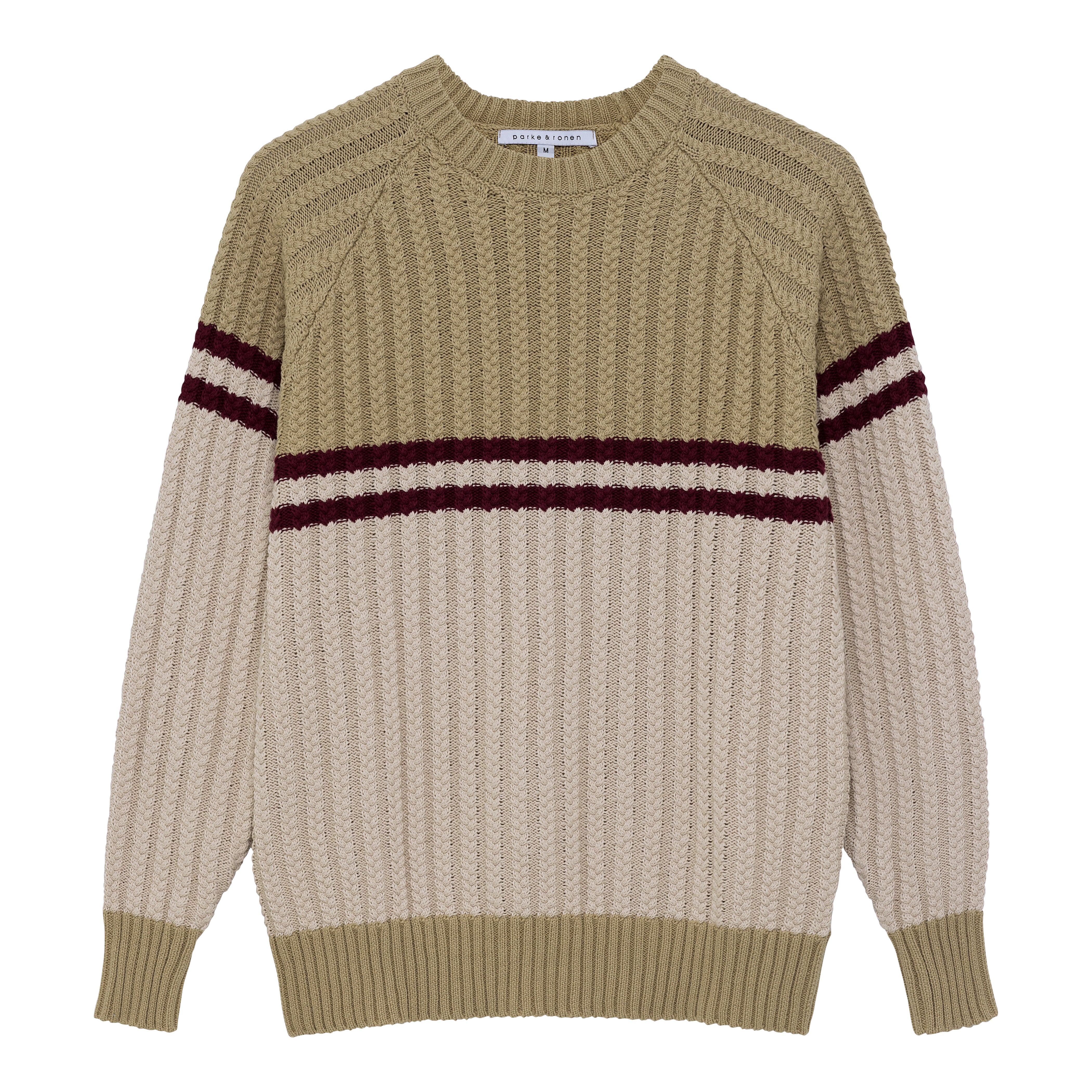 Wheat Swansea Cable Knit Sweater - parke & ronen