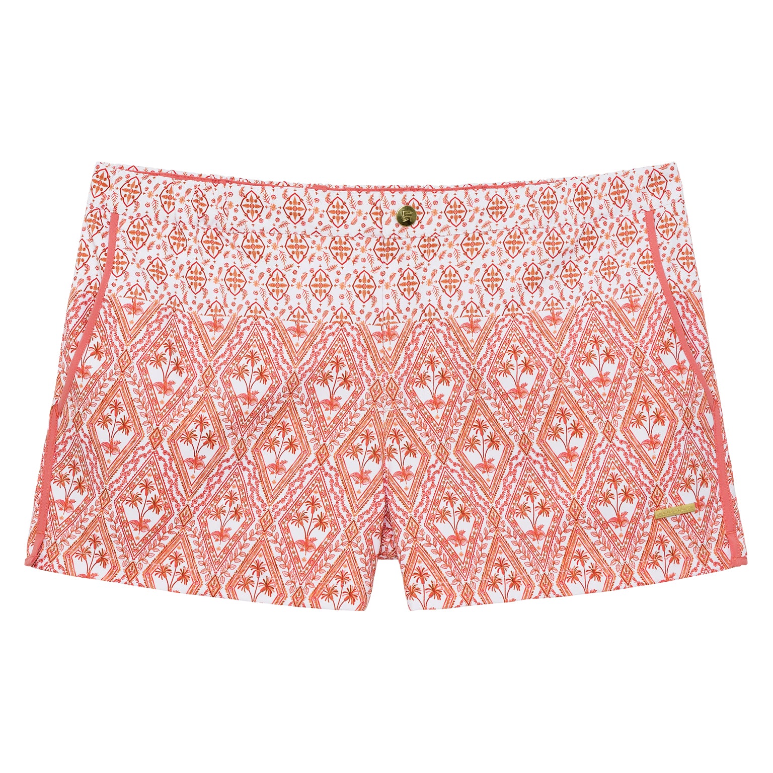 SAVE 70%- Coral Noto Palms Print 2" Angeleno - parke & ronen