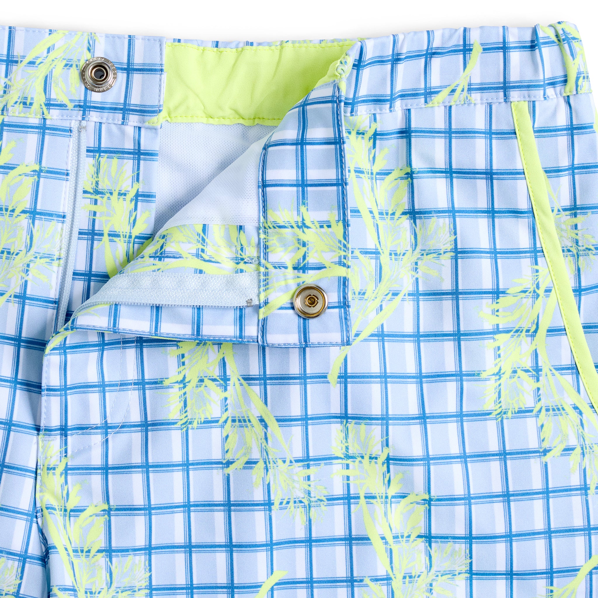 Lime Pampas Print 2" Angeleno Stretch - Parke & Ronen