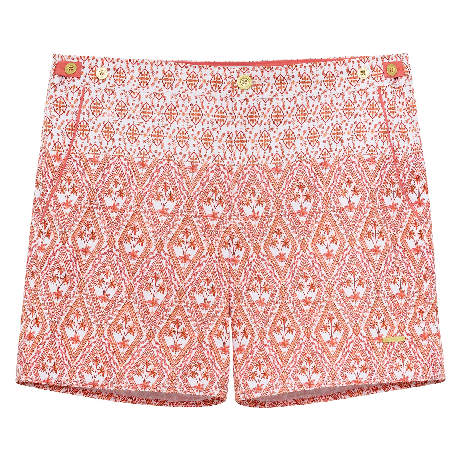 SAVE 70%- Coral Noto Palms Print 6" Catalonia - parke & ronen
