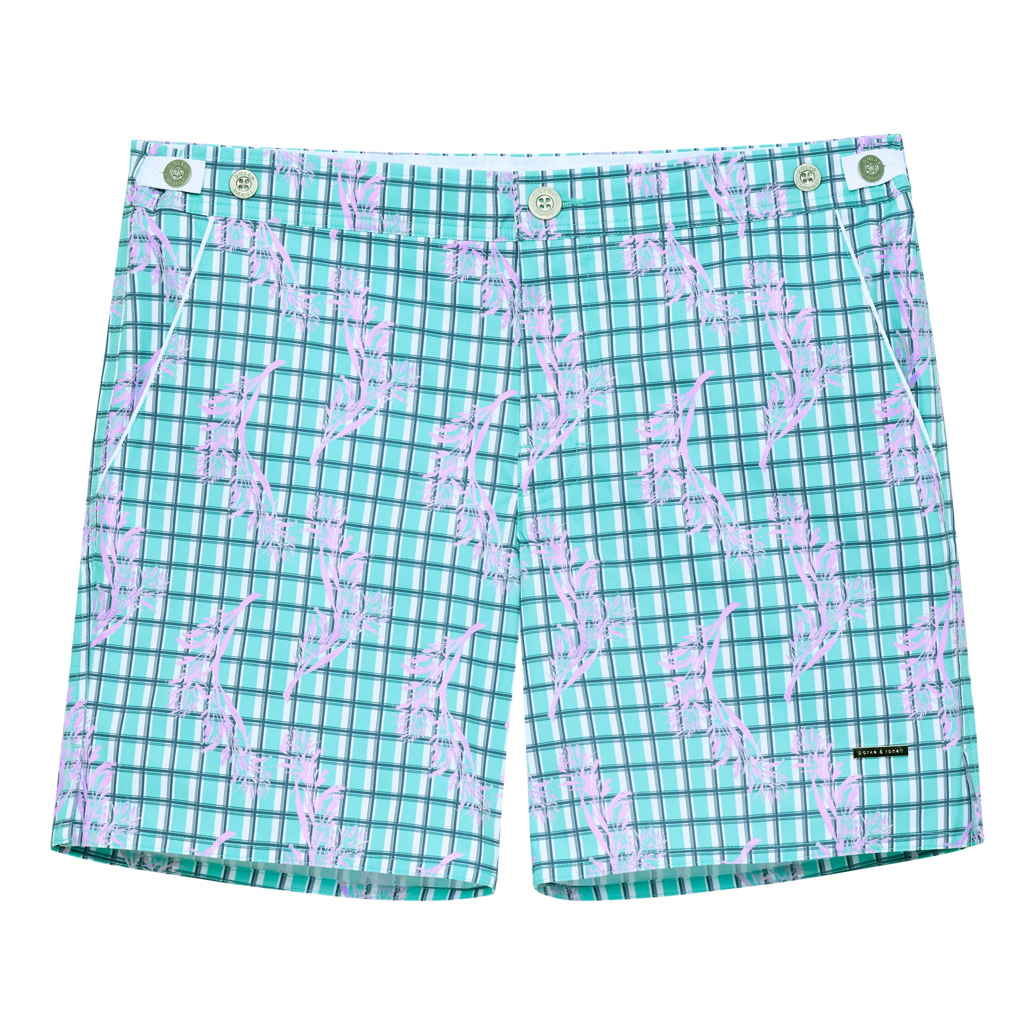 Mint Pampas Print 6" Catalonia Stretch - Parke & Ronen