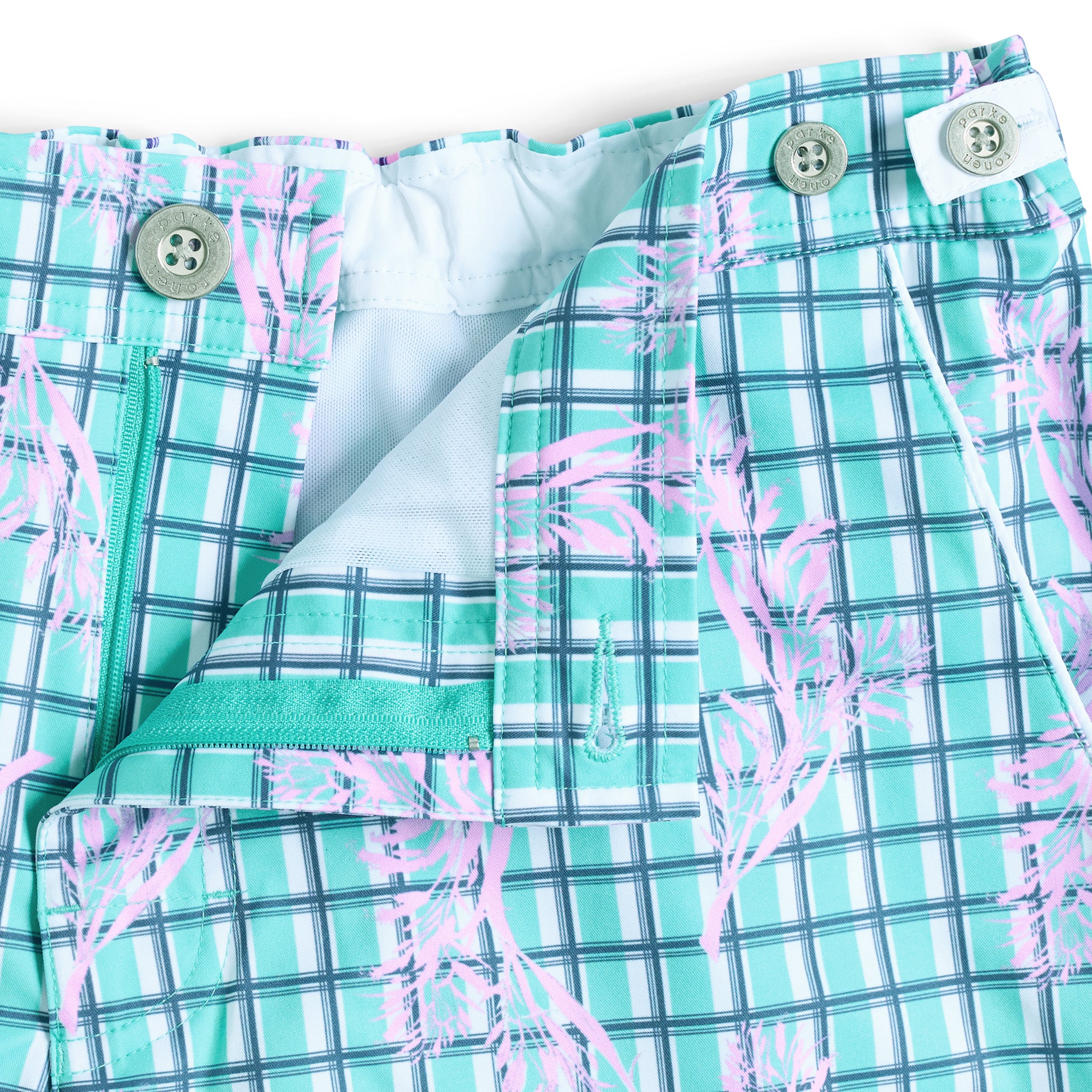 Mint Pampas Print 6" Catalonia Stretch - Parke & Ronen