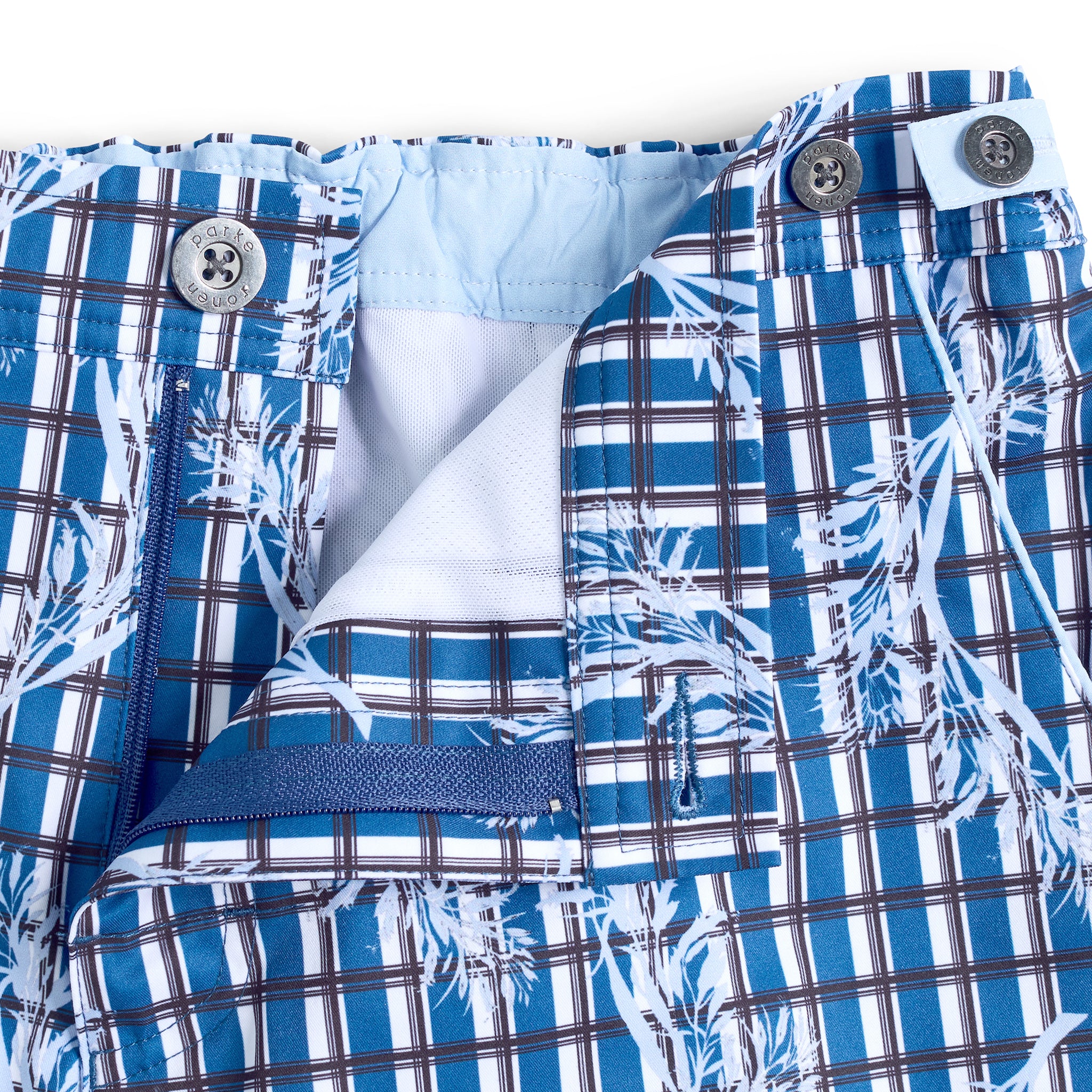 Navy Pampas Print 6" Catalonia Stretch - Parke & Ronen