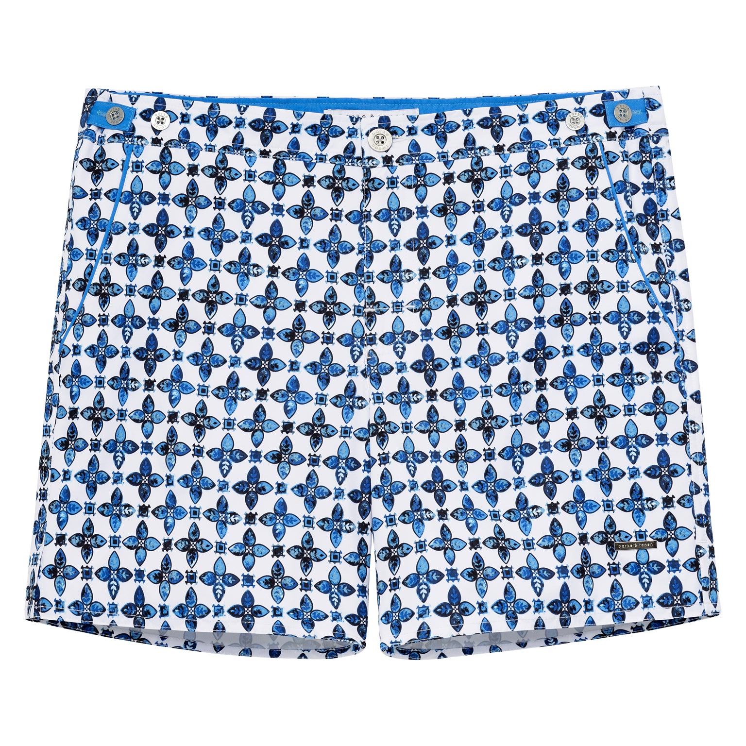 SPRING '24- Piastrella Palermo Blue Print 6" Catalonia Stretch