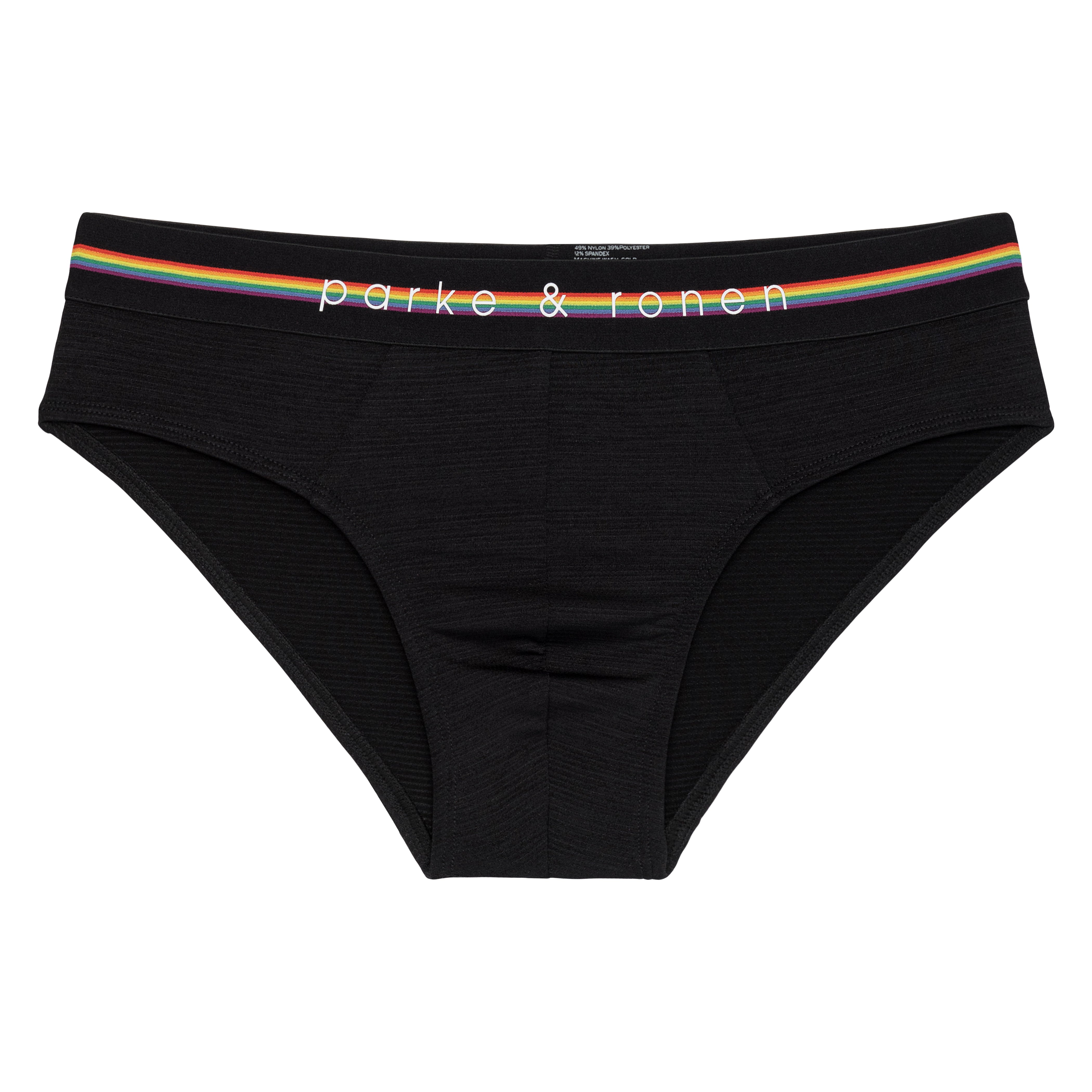 LIMITED PRIDE EDITION- Black Heather Mesh Low Rise Brief