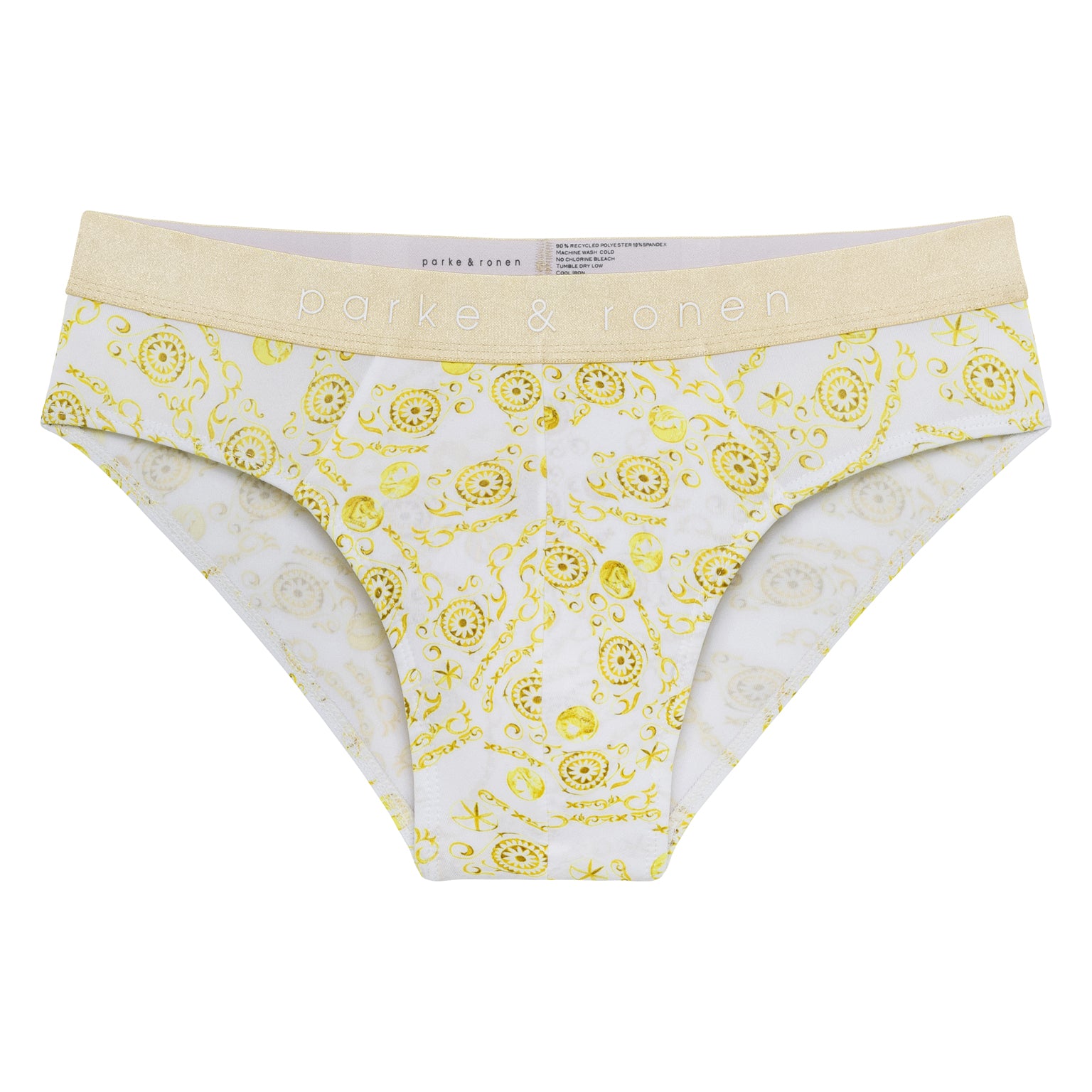 SPRING '24- Roman Coins Gold Print Low Rise Brief