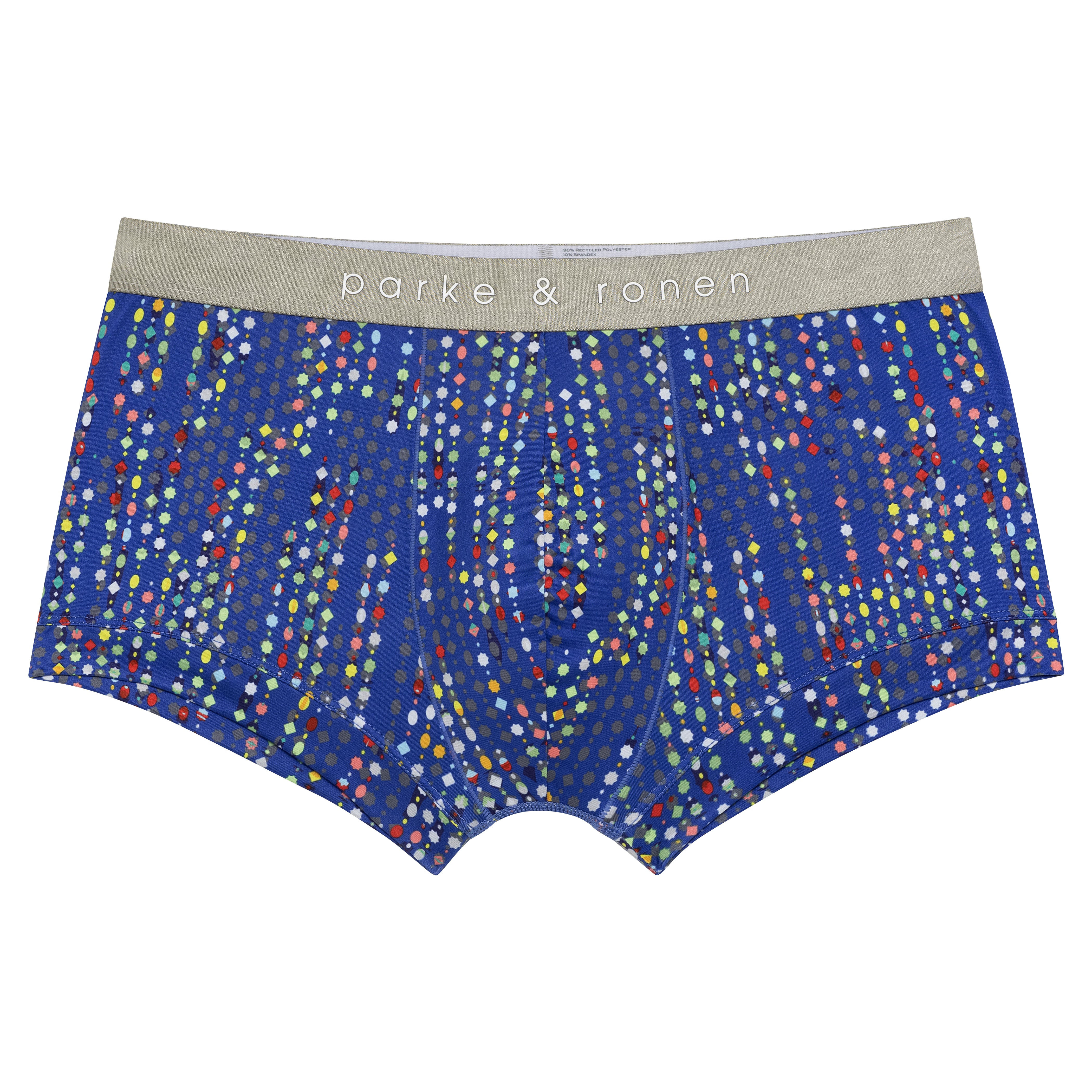 Royal Blue Gala Print Low Rise Trunk