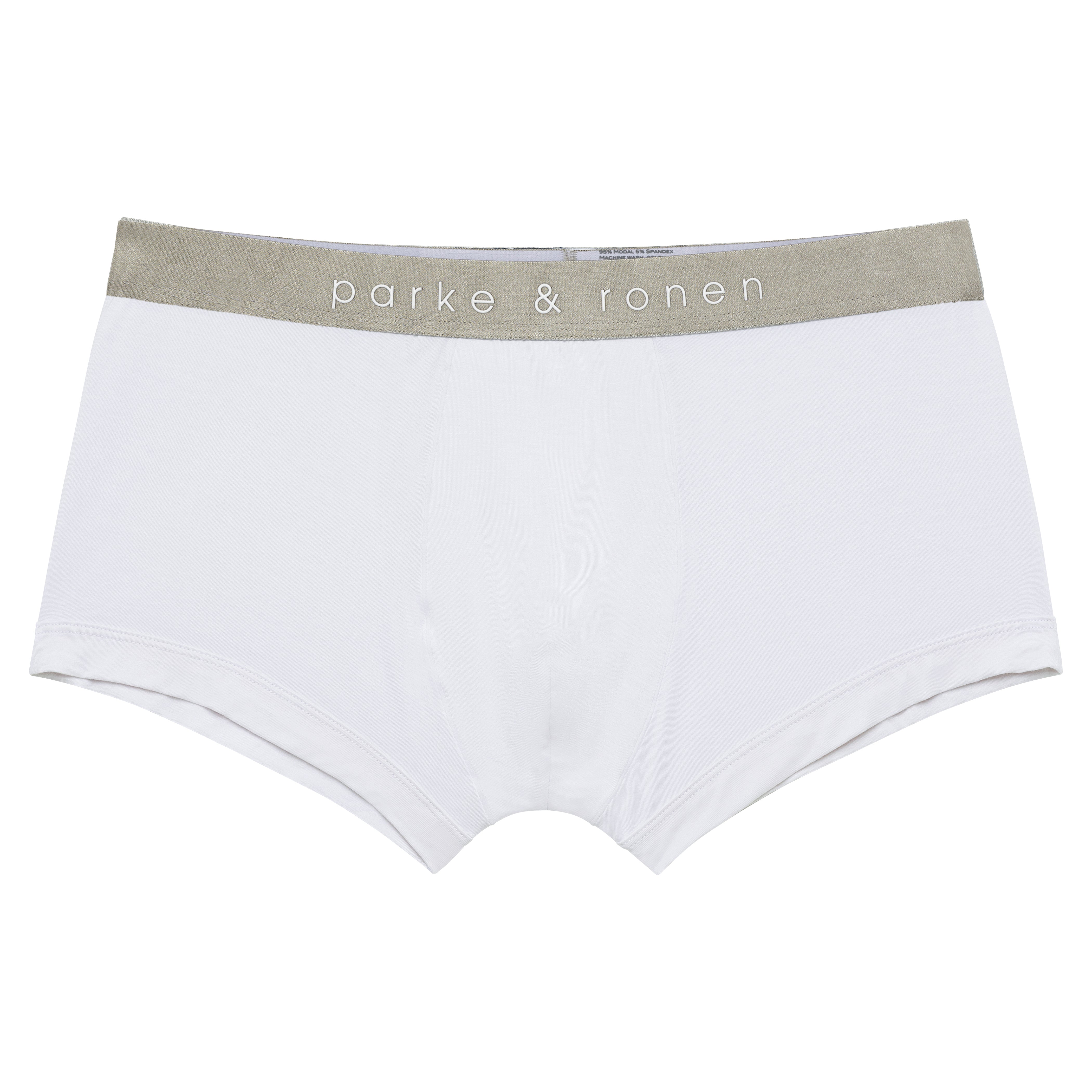 White Solid Low Rise Trunk