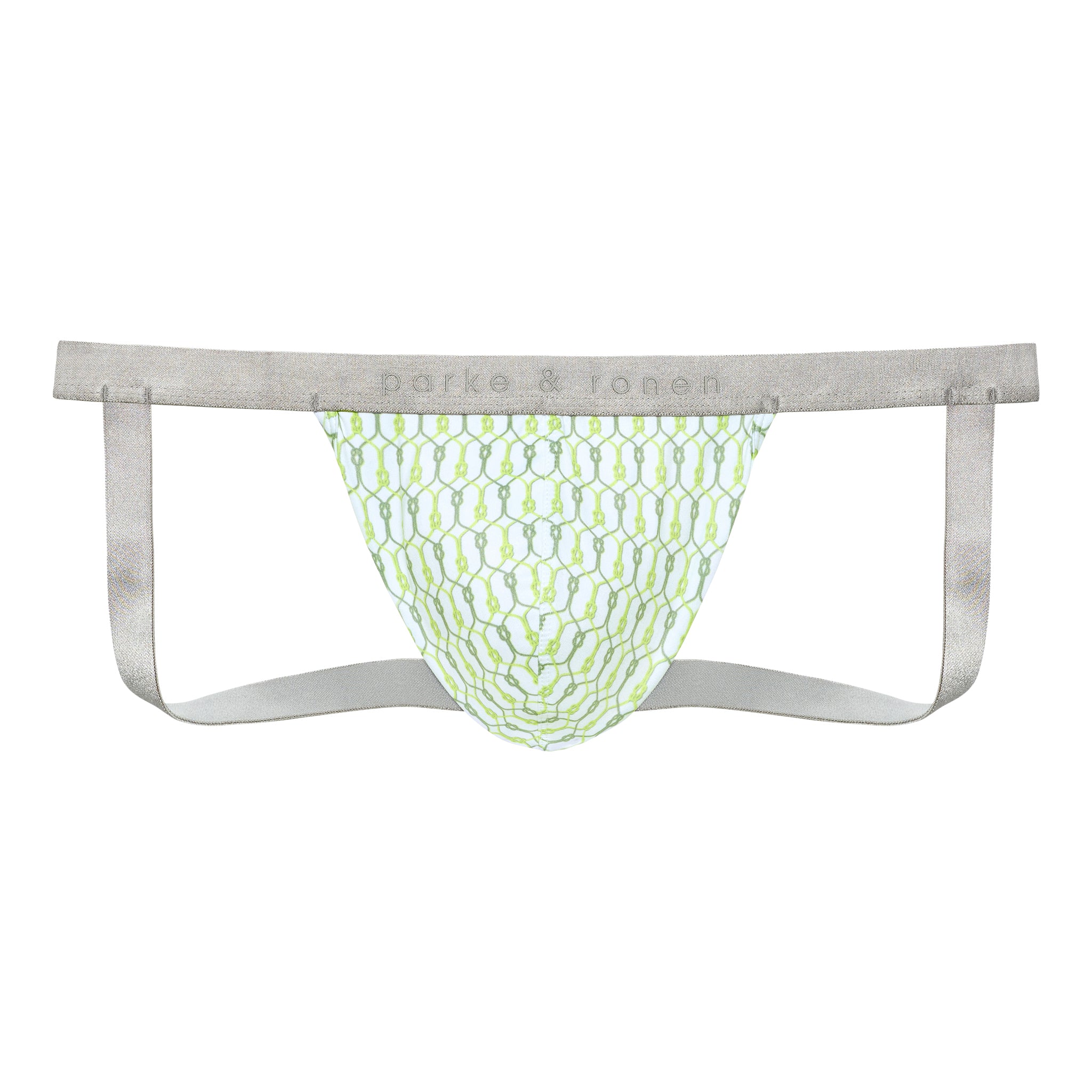 Lime Sailor's Knot Printed Jock Strap - Parke & Ronen