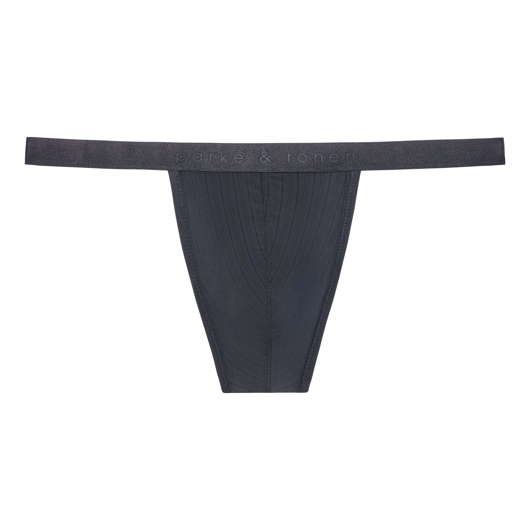 Black Coastal Nylon Thong - Parke & Ronen