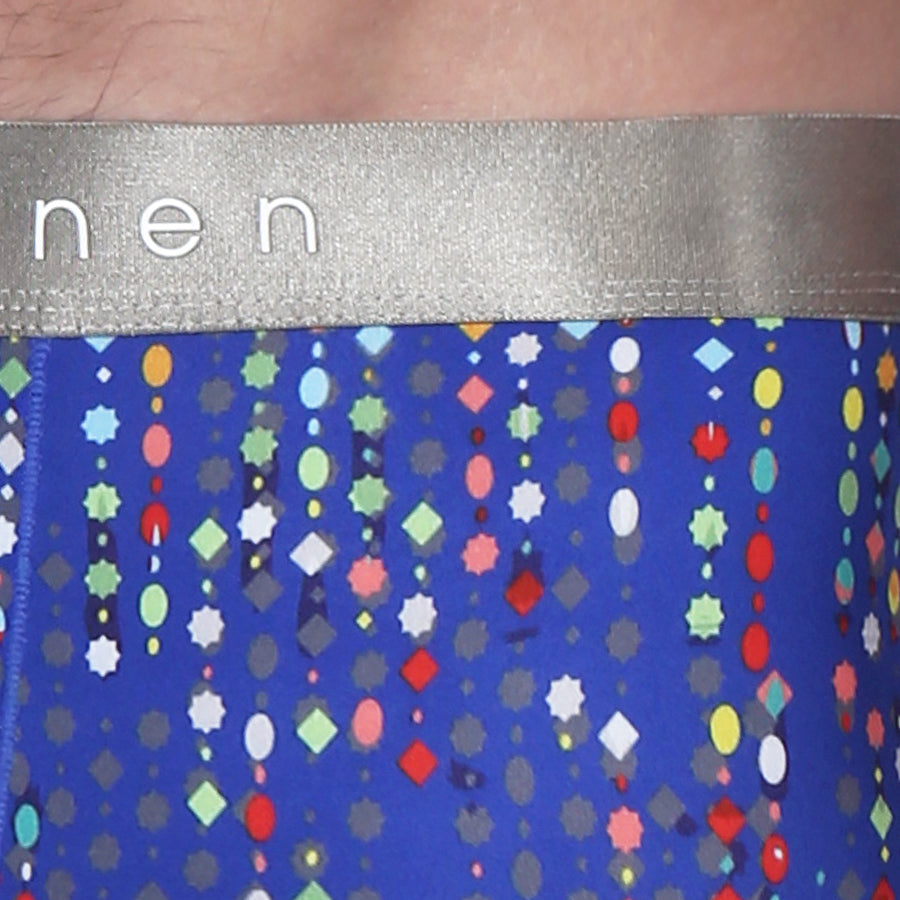 HOLIDAY EXCLUSIVE- Royal Blue Gala Print Low Rise Trunk