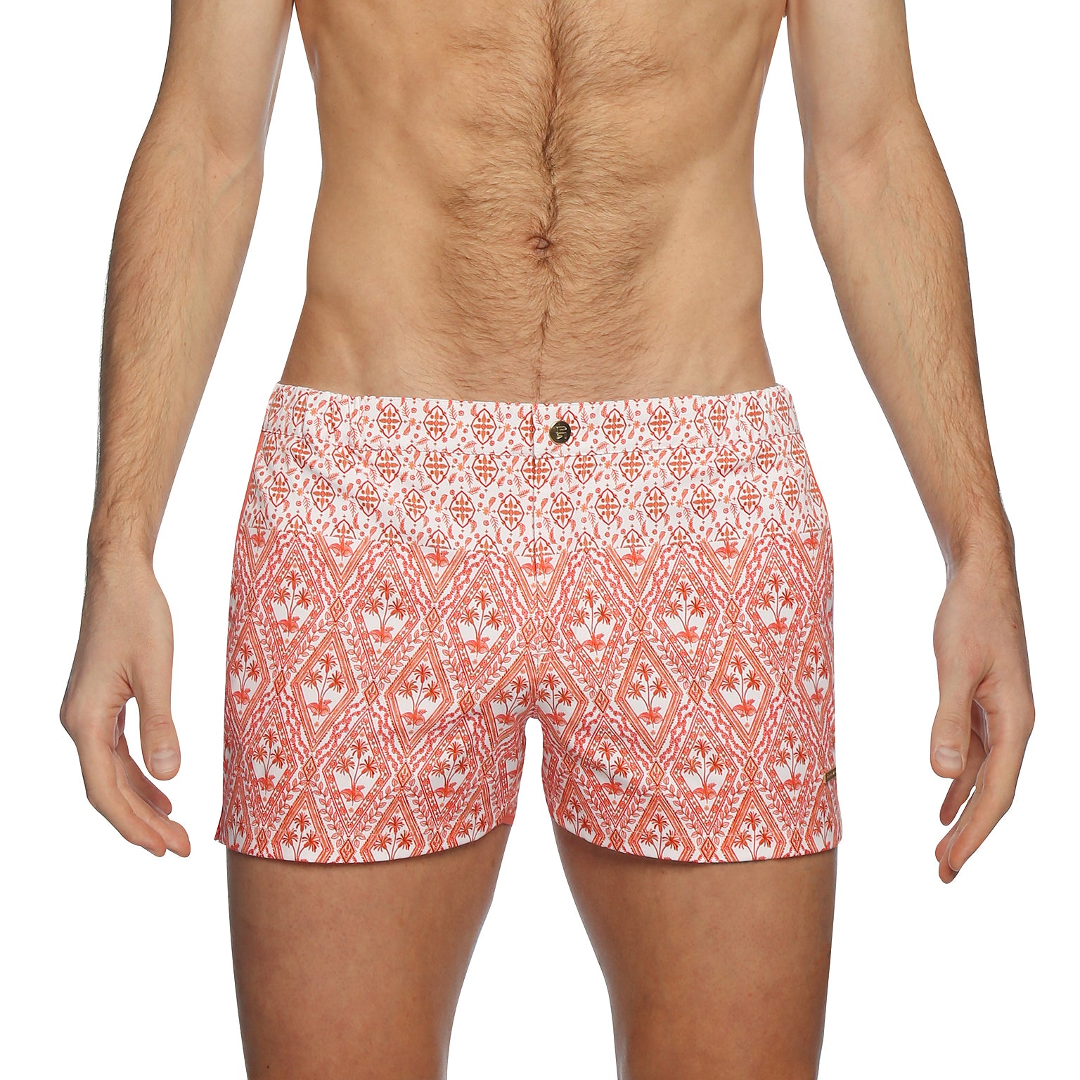SAVE 70%- Coral Noto Palms Print 2" Angeleno - parke & ronen