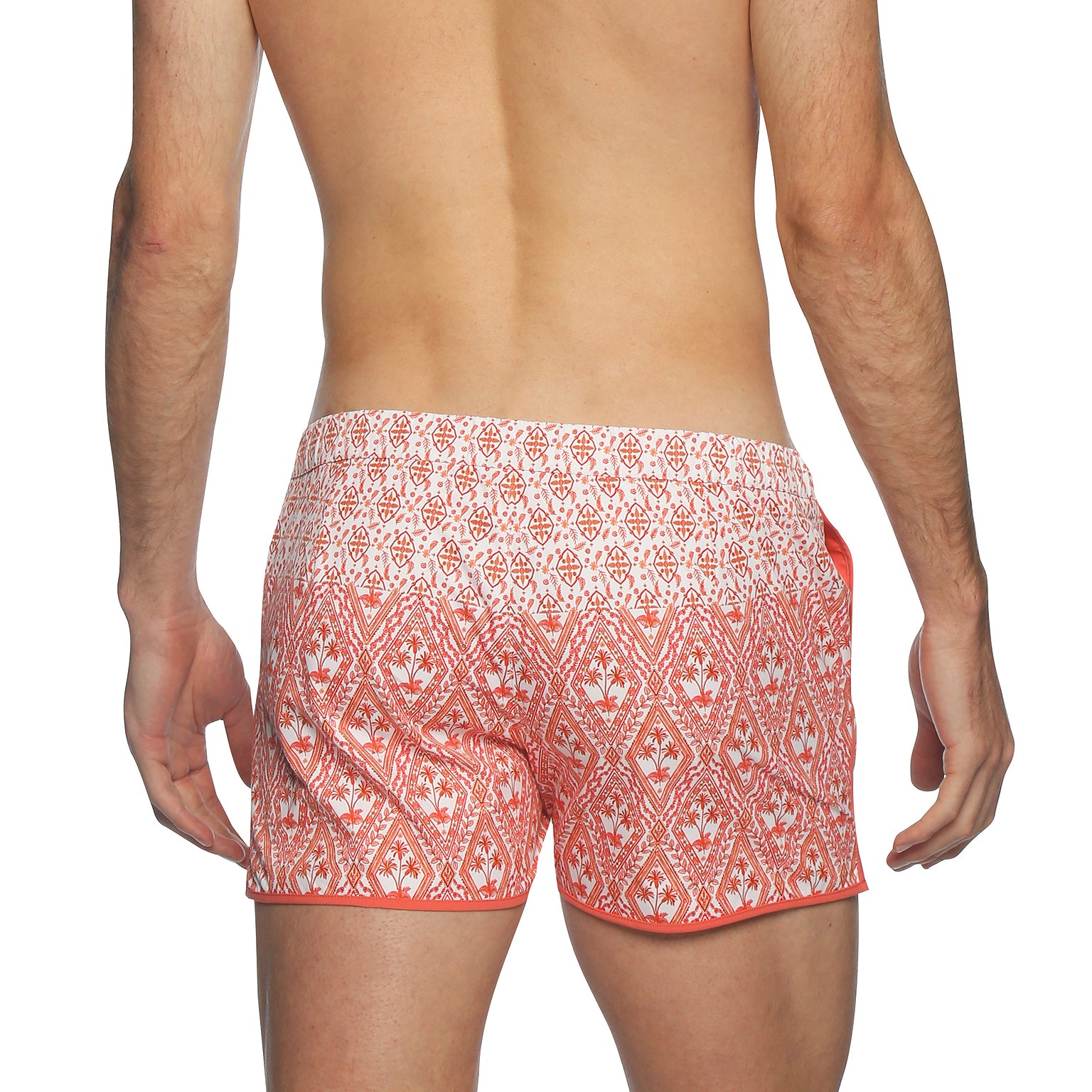 SAVE 70%- Coral Noto Palms Print 2" Angeleno - parke & ronen