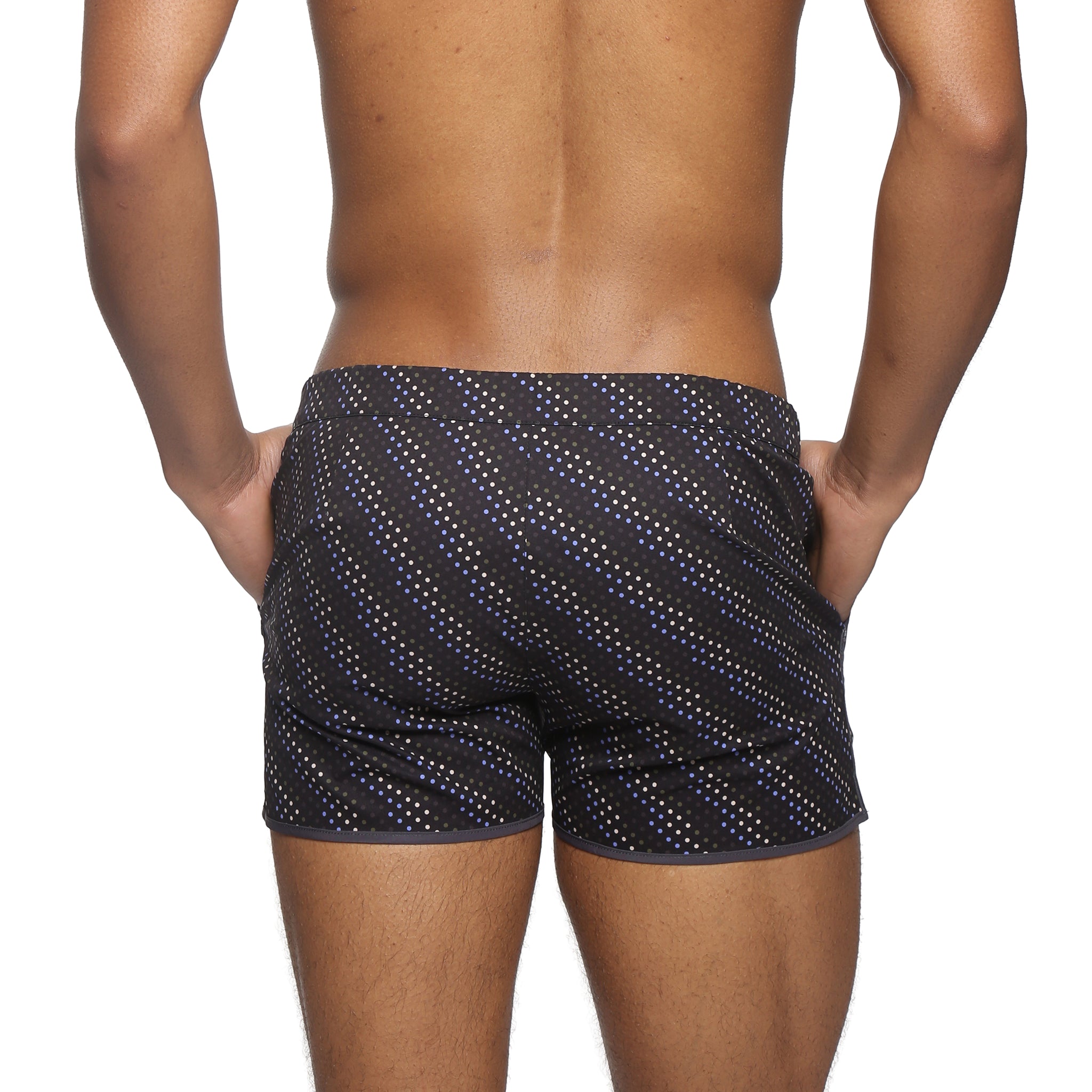 NEW- Black Cascade Print 2" Angeleno Stretch