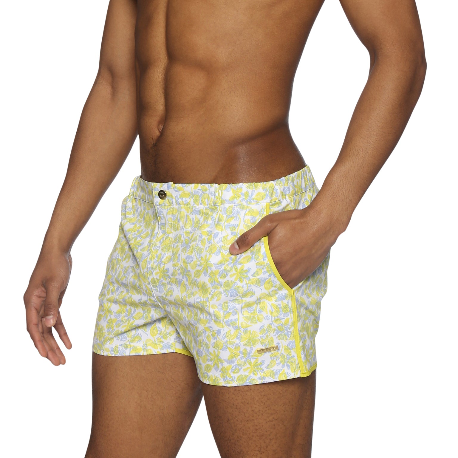 Lemon Havana Leaf Print 2" Angeleno Stretch