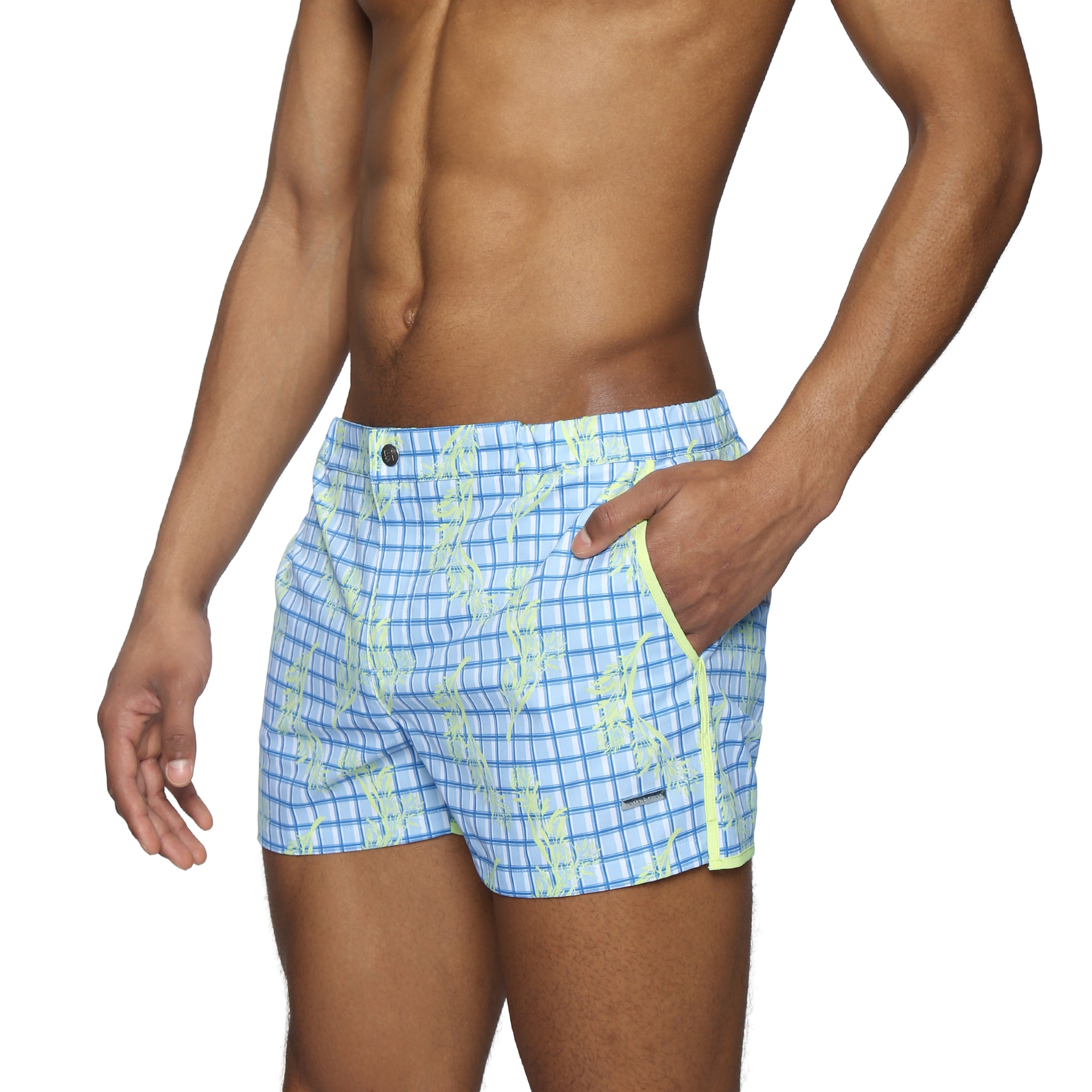 Lime Pampas Print 2" Angeleno Stretch - Parke & Ronen