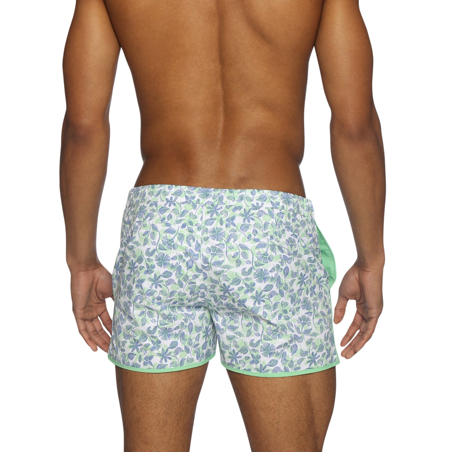 Lime Havana Leaf Print 2" Angeleno Stretch