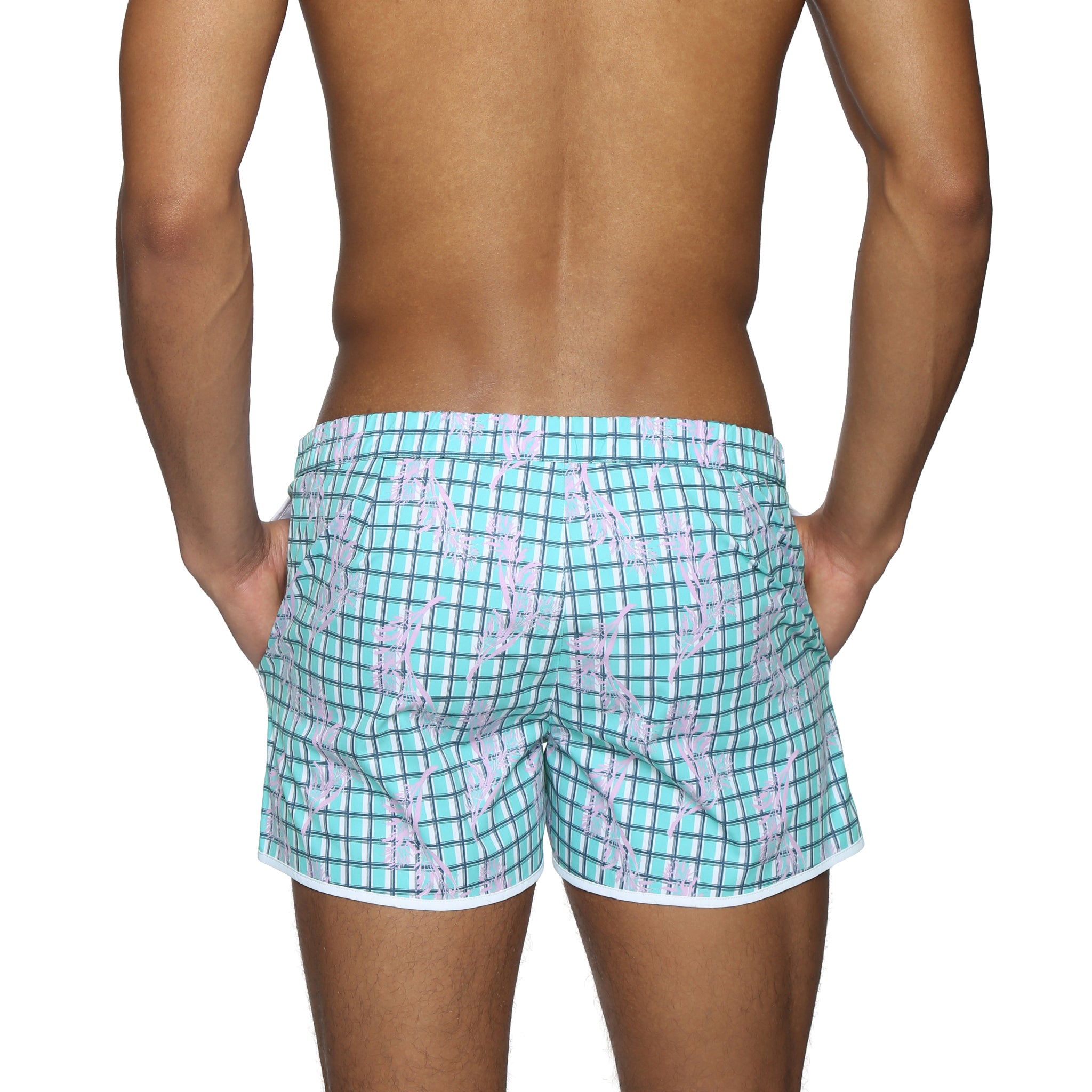 Mint Pampas Print 2" Angeleno Stretch - Parke & Ronen