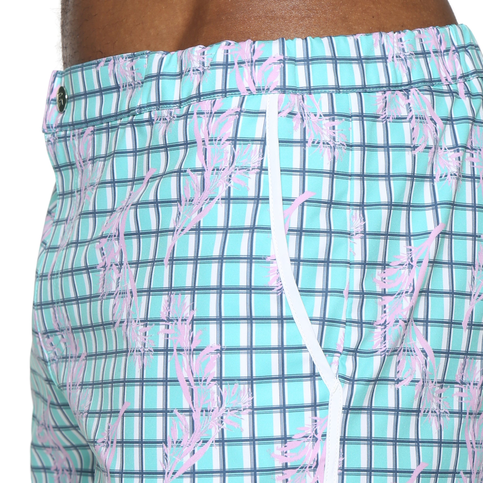 Mint Pampas Print 2" Angeleno Stretch - Parke & Ronen