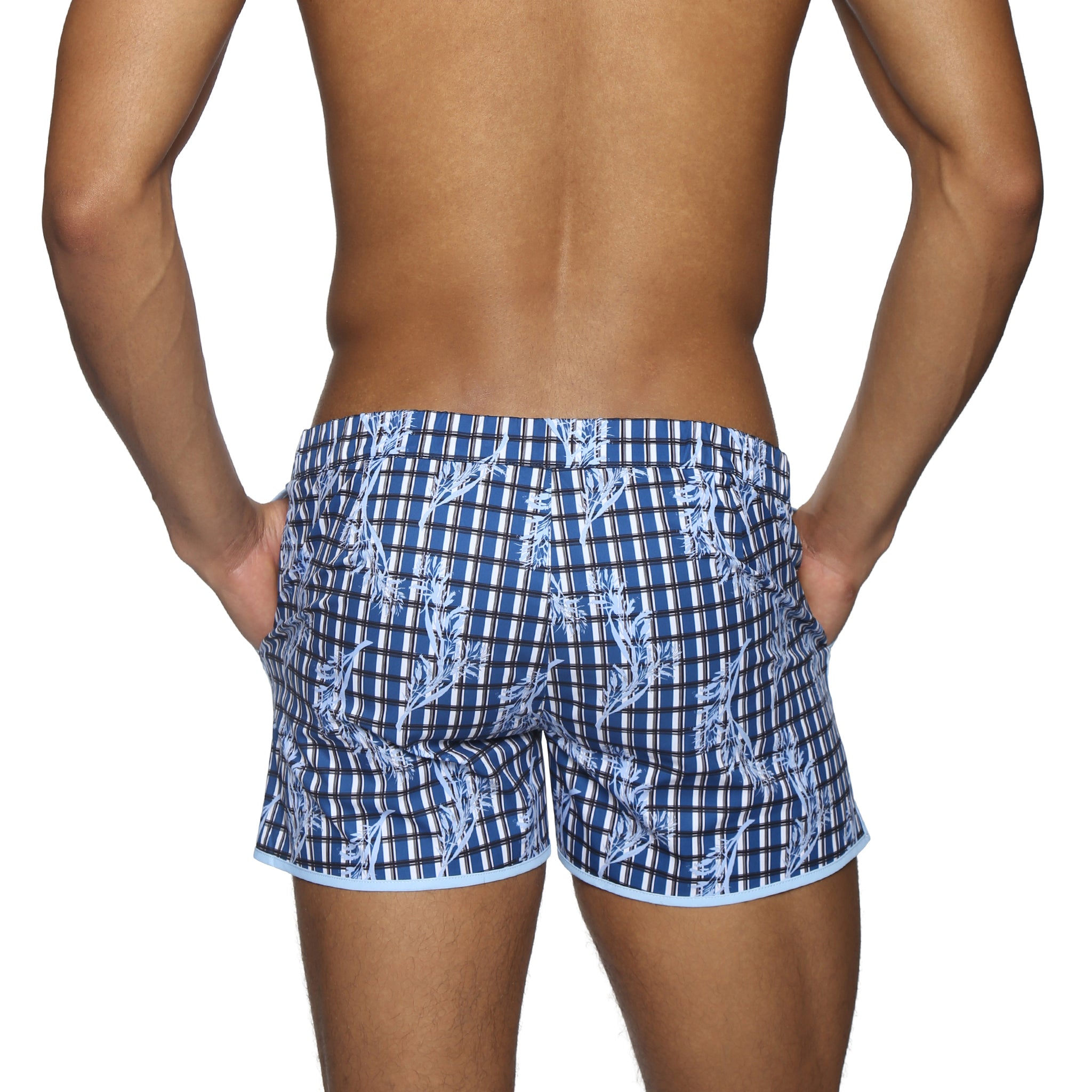 Navy Pampas Print 2" Angeleno Stretch - Parke & Ronen