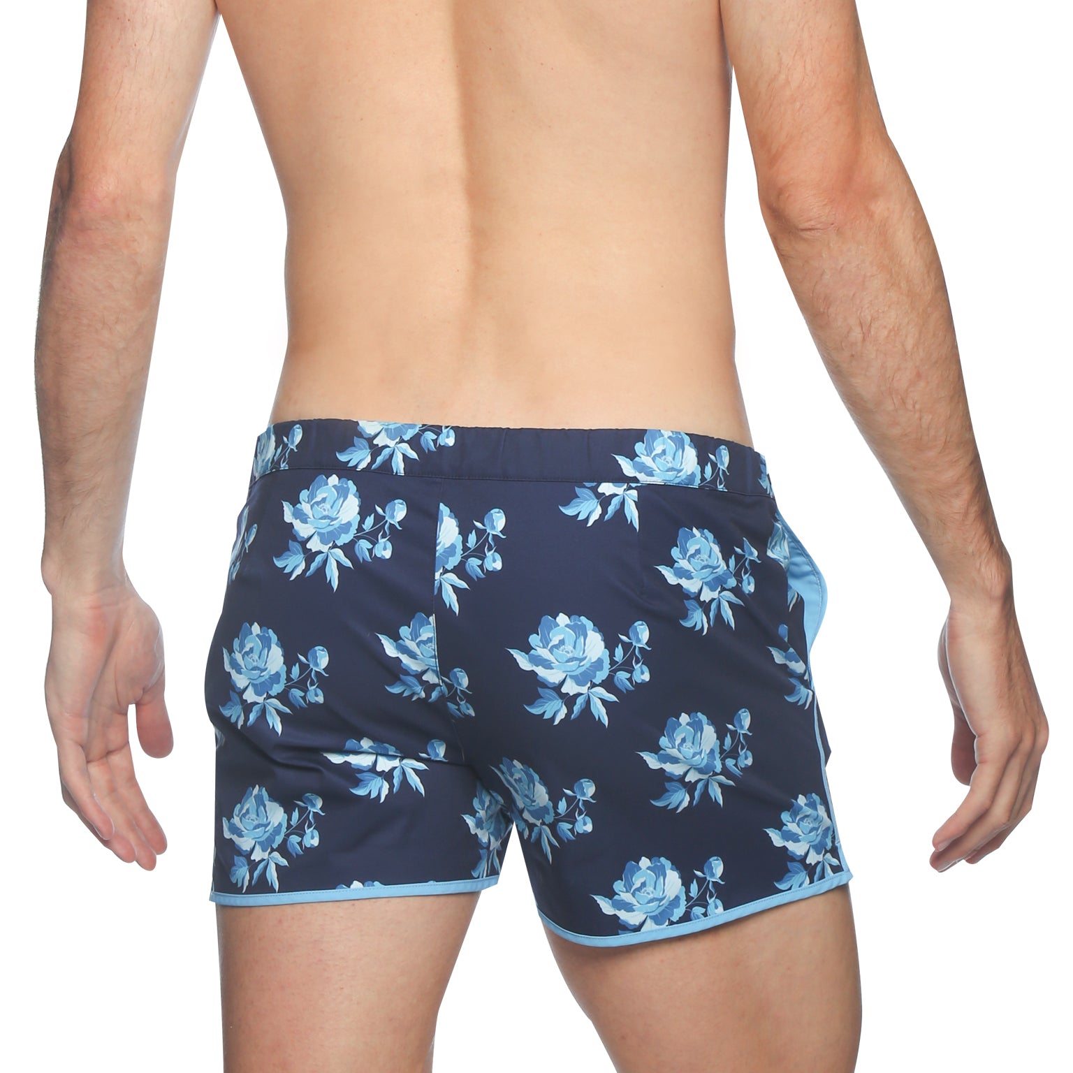 Super Blue Peonies Print 2" Angeleno Stretch