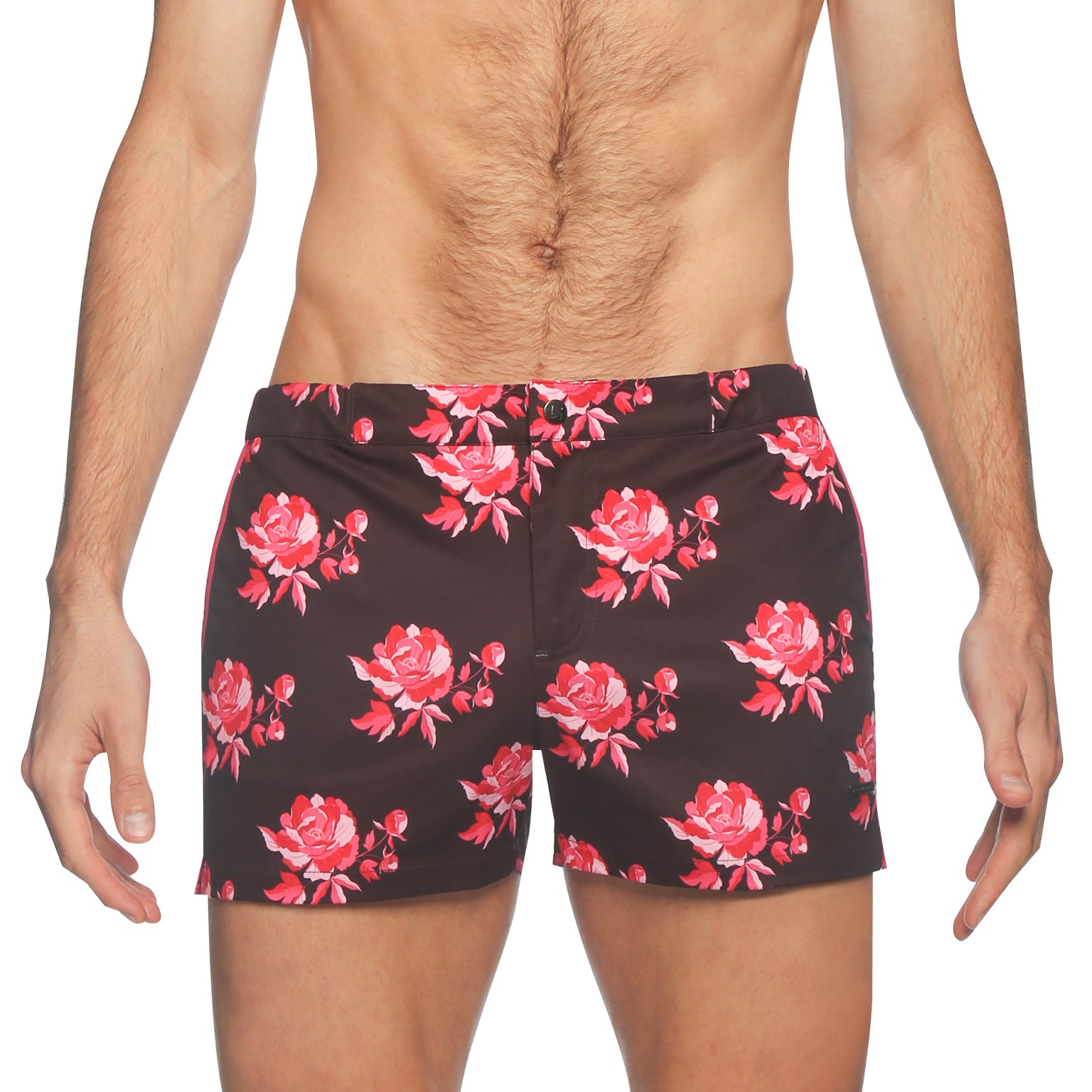 Vamp Red Peonies Print 2" Angeleno Stretch