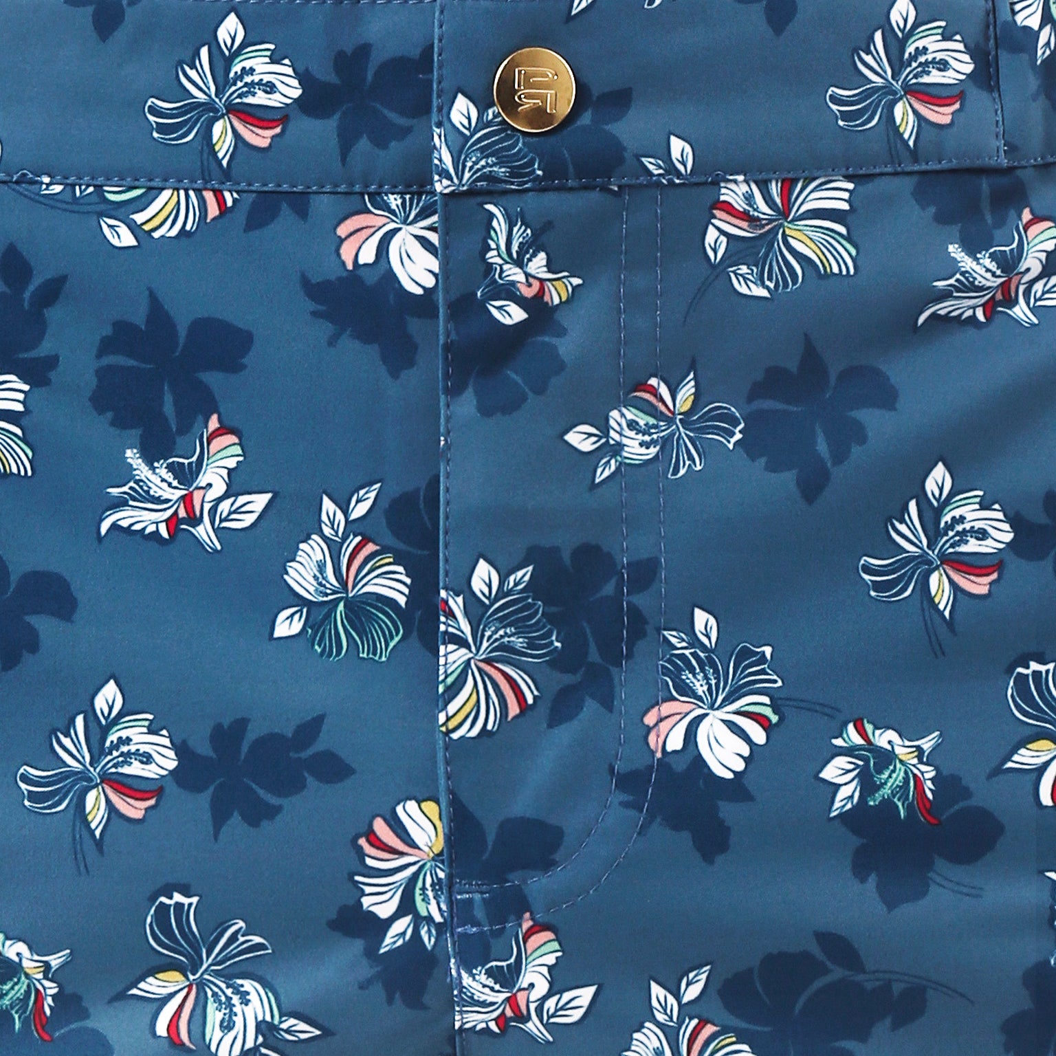 Blue Patrick Print 2" Angeleno Stretch