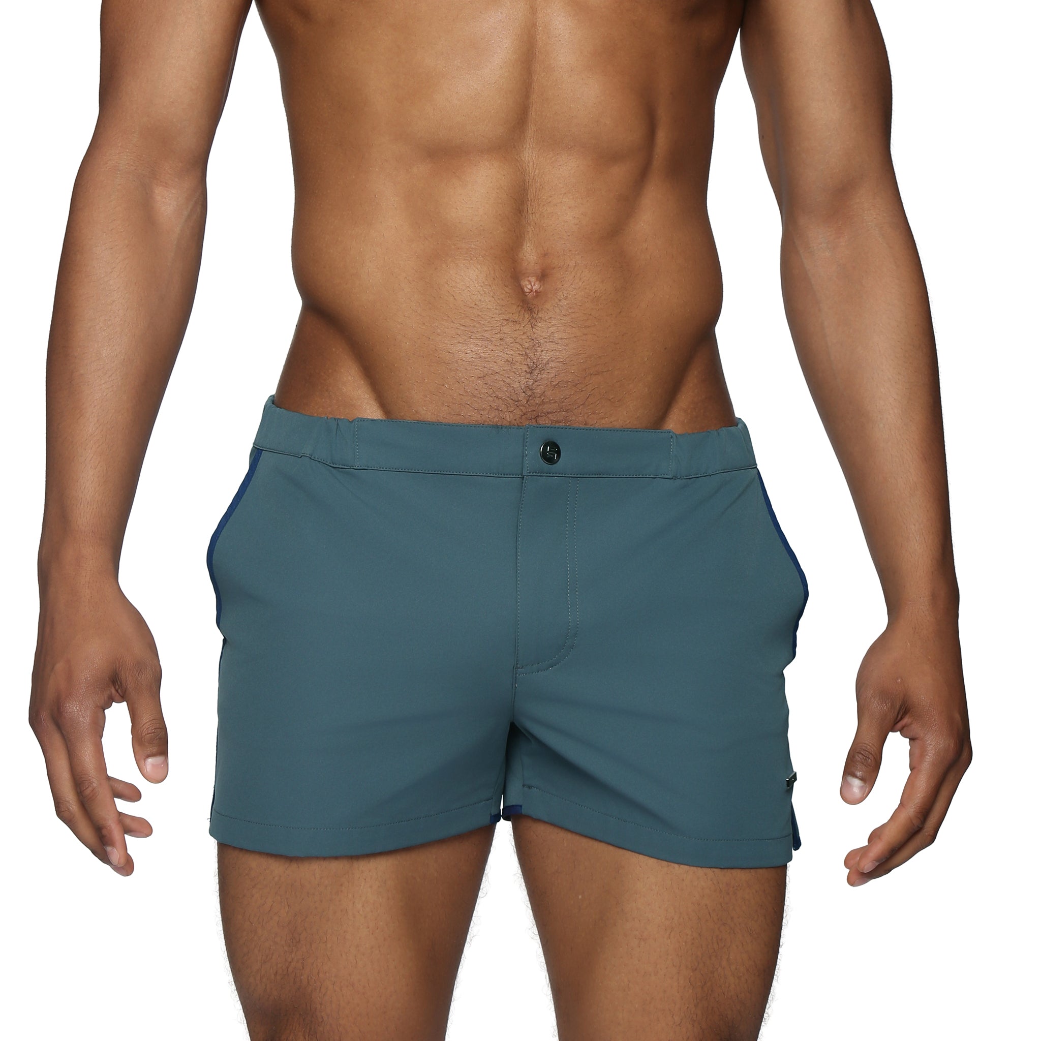 Dusk Blue 2" Angeleno Solid Stretch - Parke & Ronen