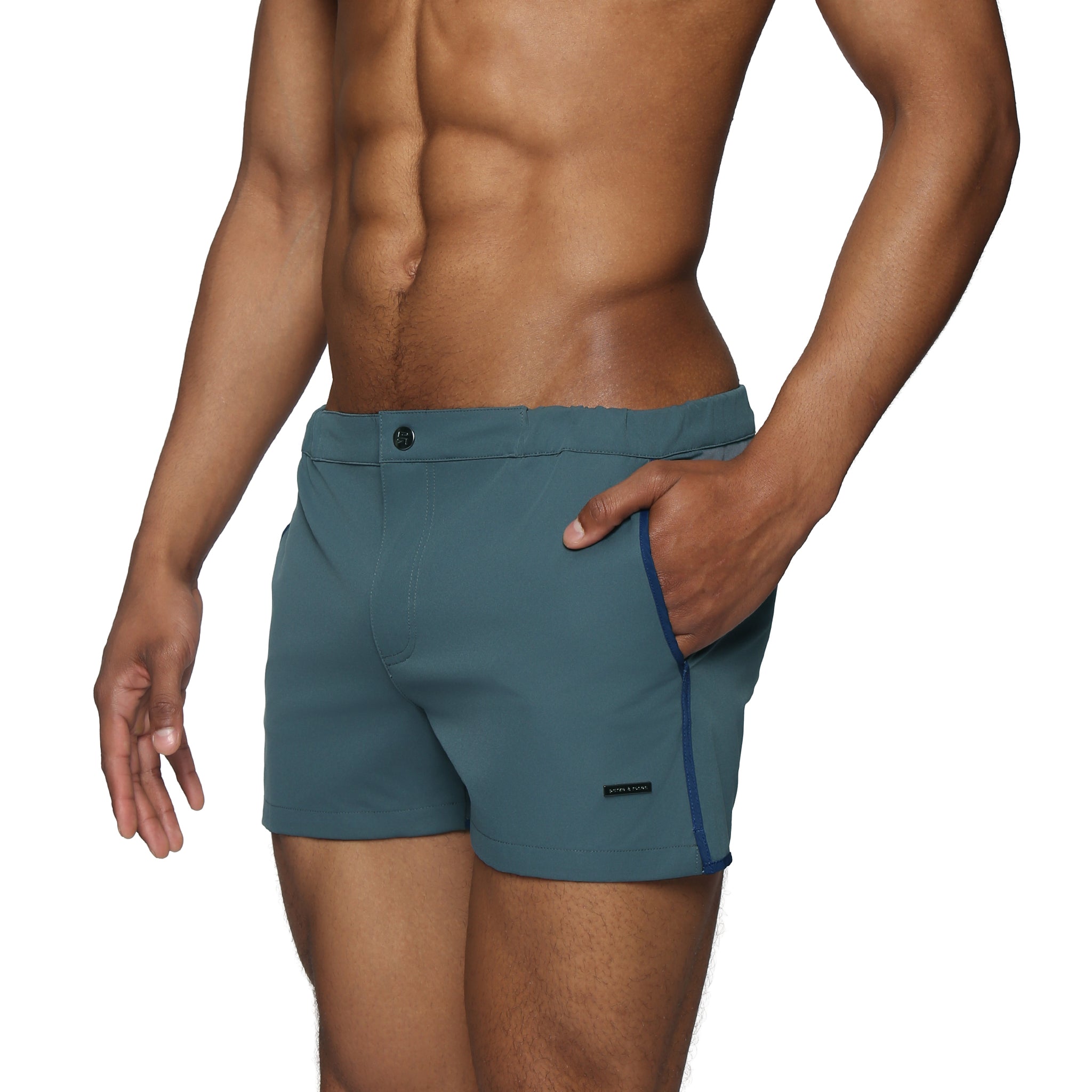Dusk Blue 2" Angeleno Solid Stretch - Parke & Ronen