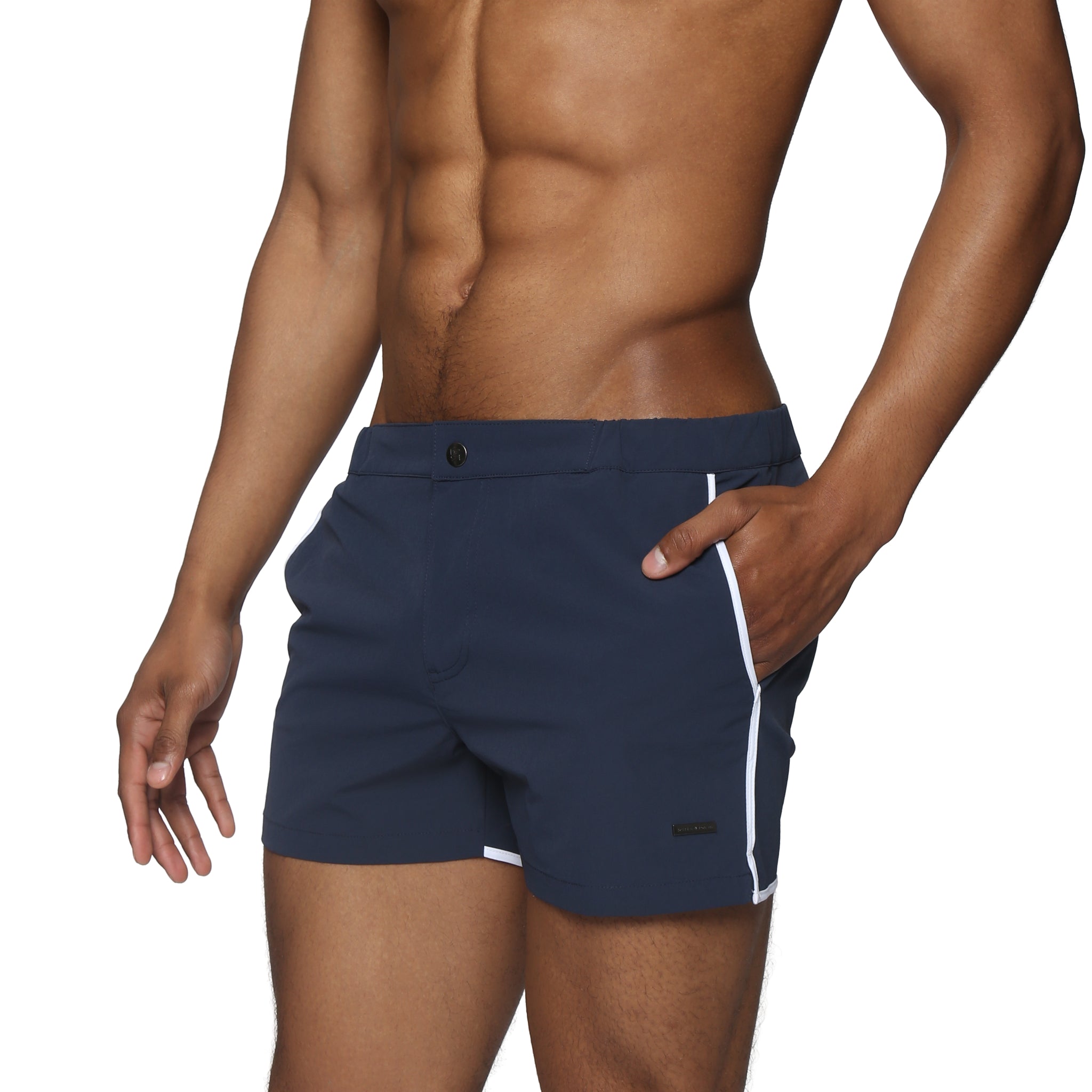 Navy 2" Angeleno Solid Stretch - Parke & Ronen