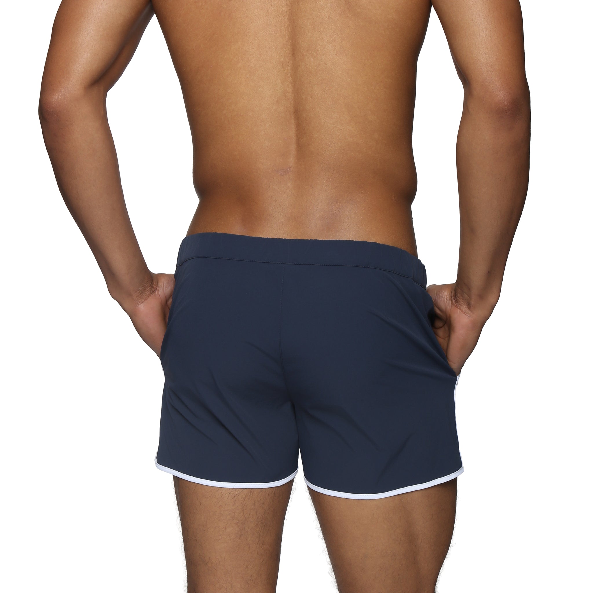 Navy 2" Angeleno Solid Stretch - Parke & Ronen