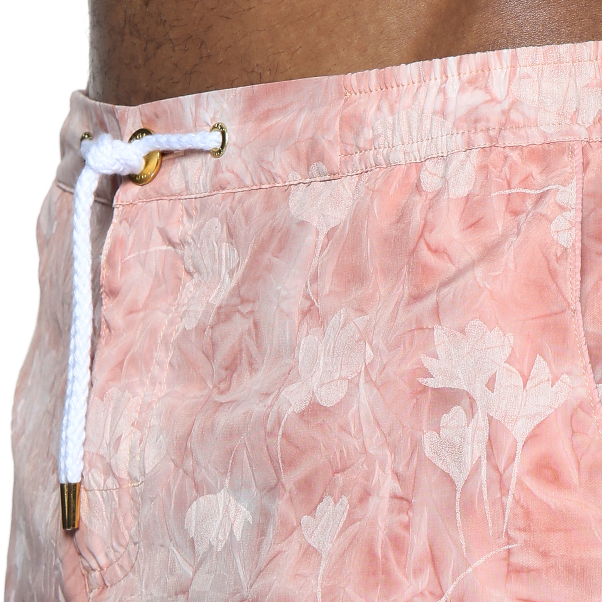 Dusty Pink Peony Barcelona Printed Swim Short - Parke & Ronen