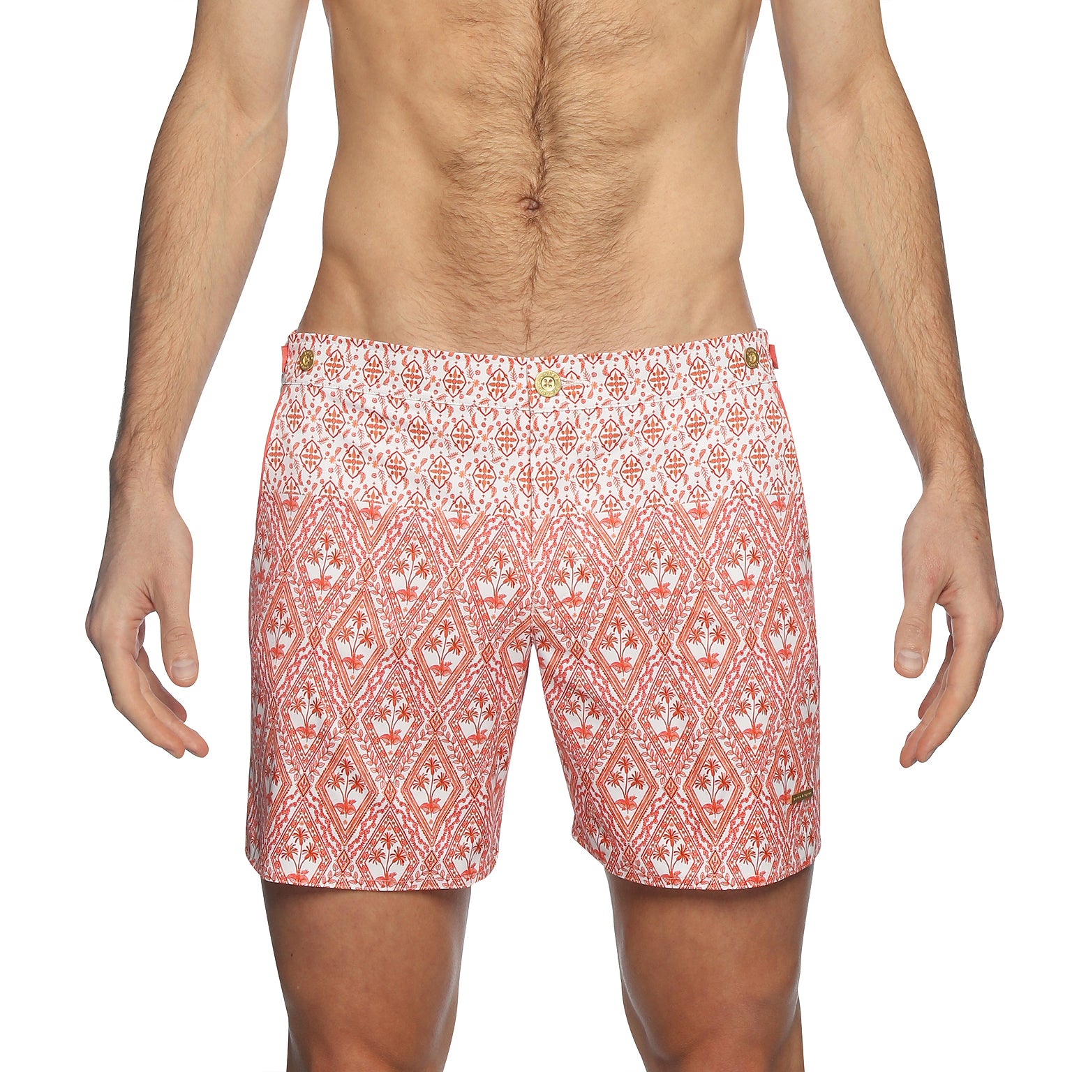 SAVE 70%- Coral Noto Palms Print 6" Catalonia - parke & ronen