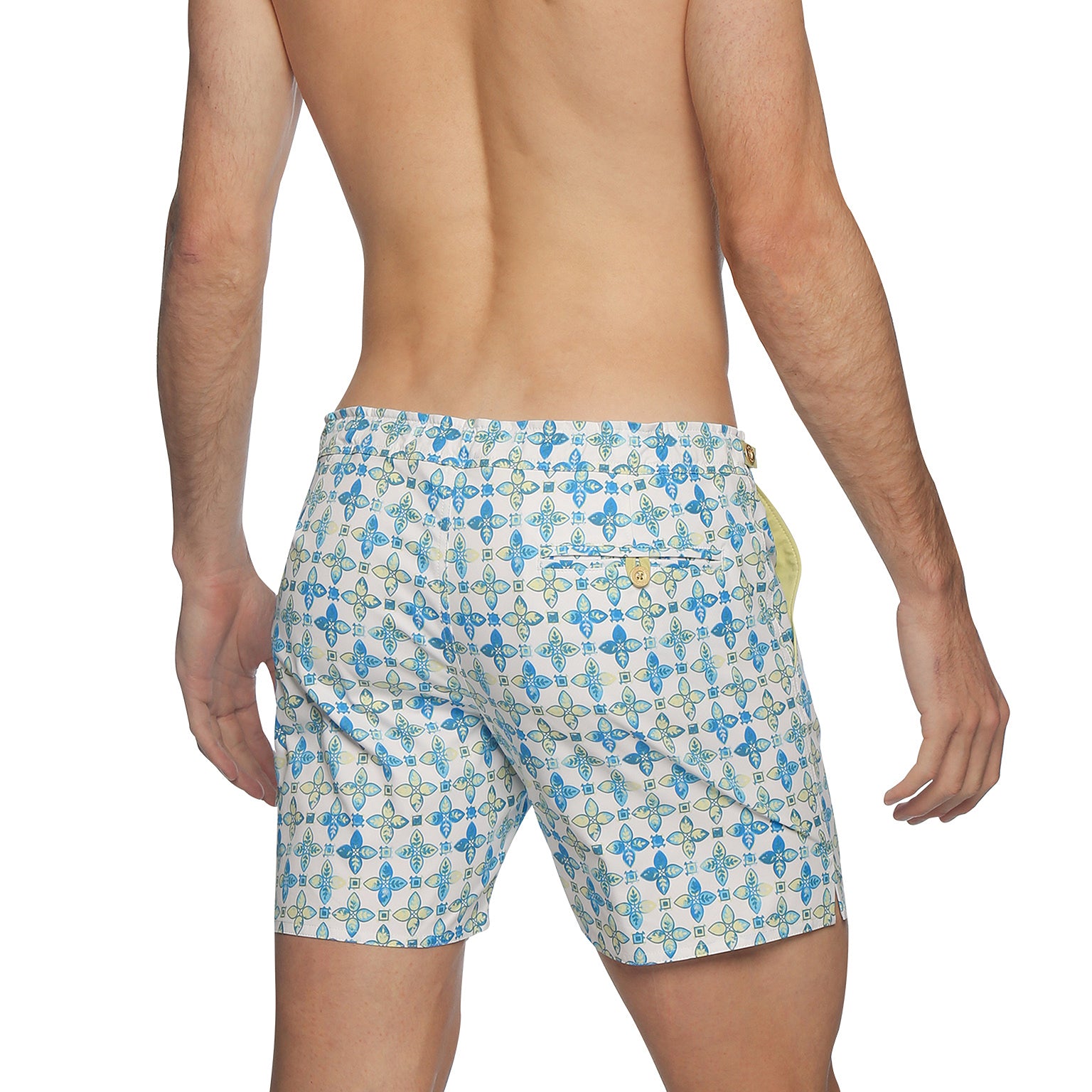 SPRING '24- Piastrella Azur Lemon Print 6" Catalonia Stretch