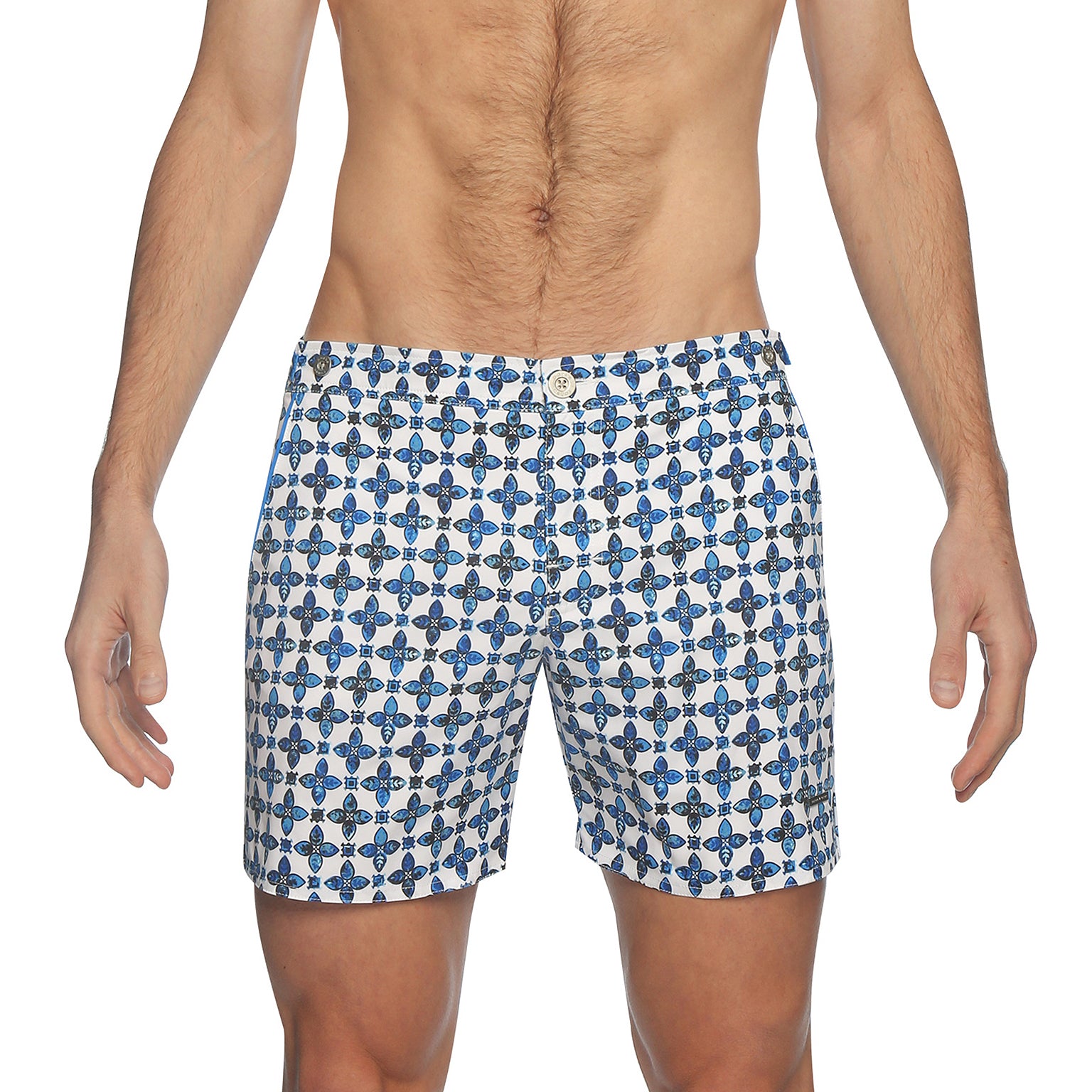 SPRING '24- Piastrella Palermo Blue Print 6" Catalonia Stretch