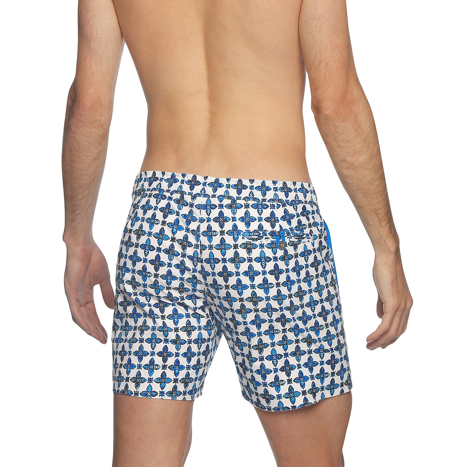 SPRING '24- Piastrella Palermo Blue Print 6" Catalonia Stretch