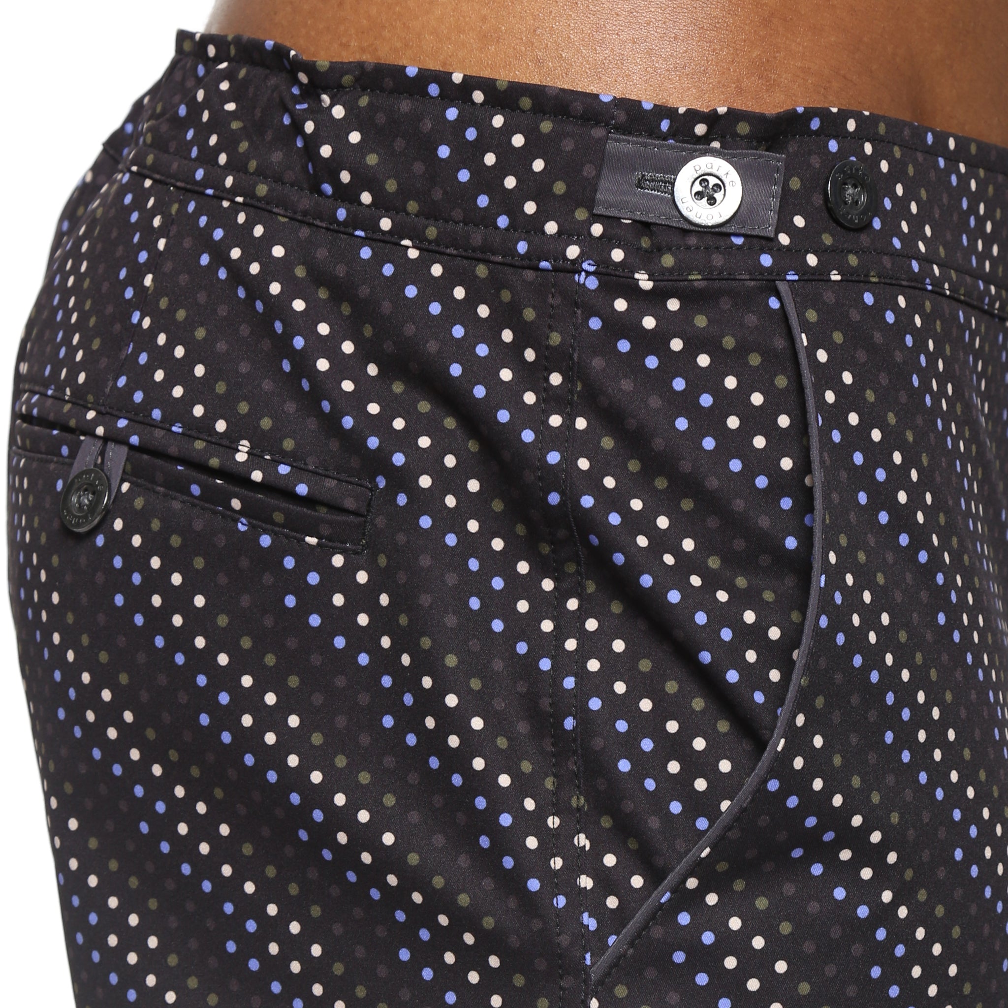 NEW- Black Cascade Print  6" Catalonia Stretch