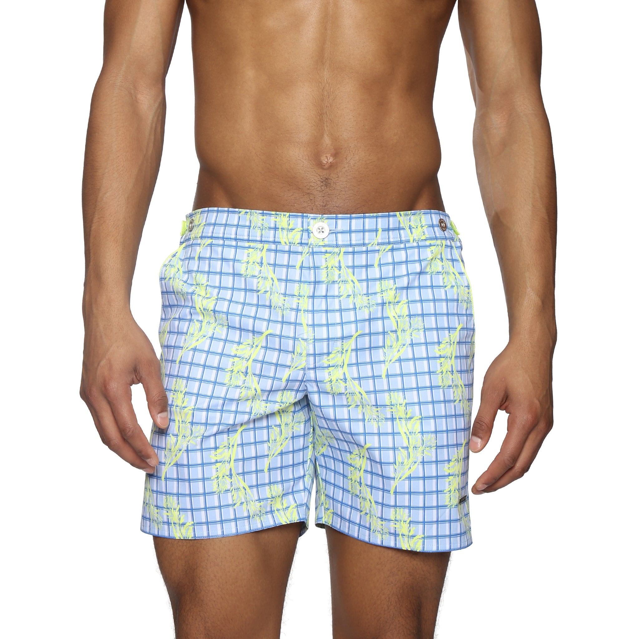 Lime Pampas Print 6" Catalonia Stretch - Parke & Ronen