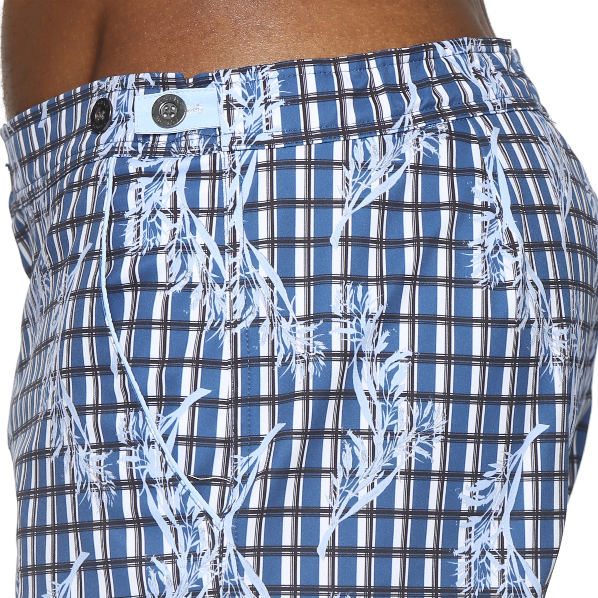Navy Pampas Print 6" Catalonia Stretch - Parke & Ronen