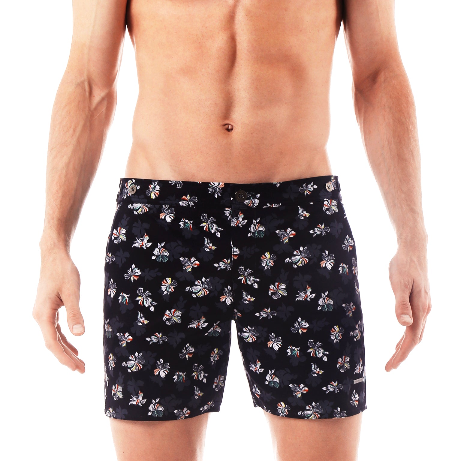 Black Patrick Print 6" Catalonia Stretch