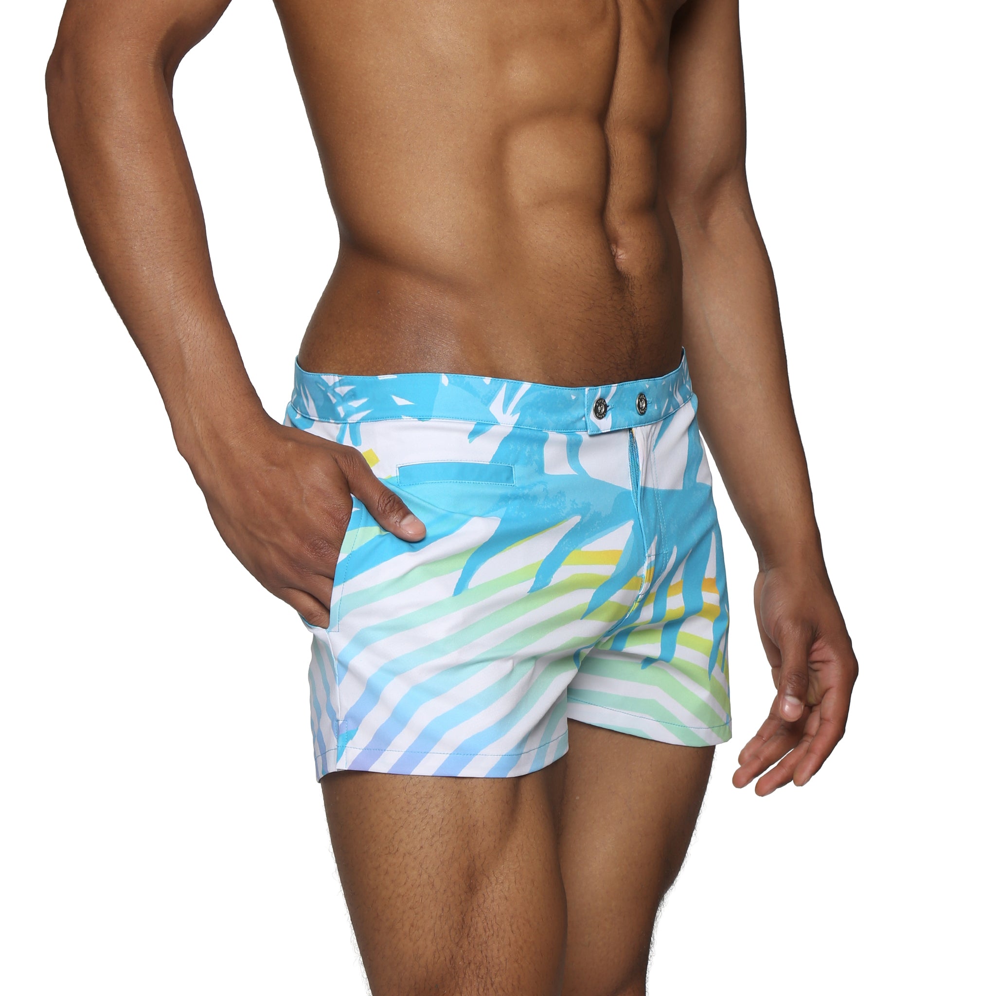 Azure Praia Print Lido Swim Trunk - Parke & Ronen