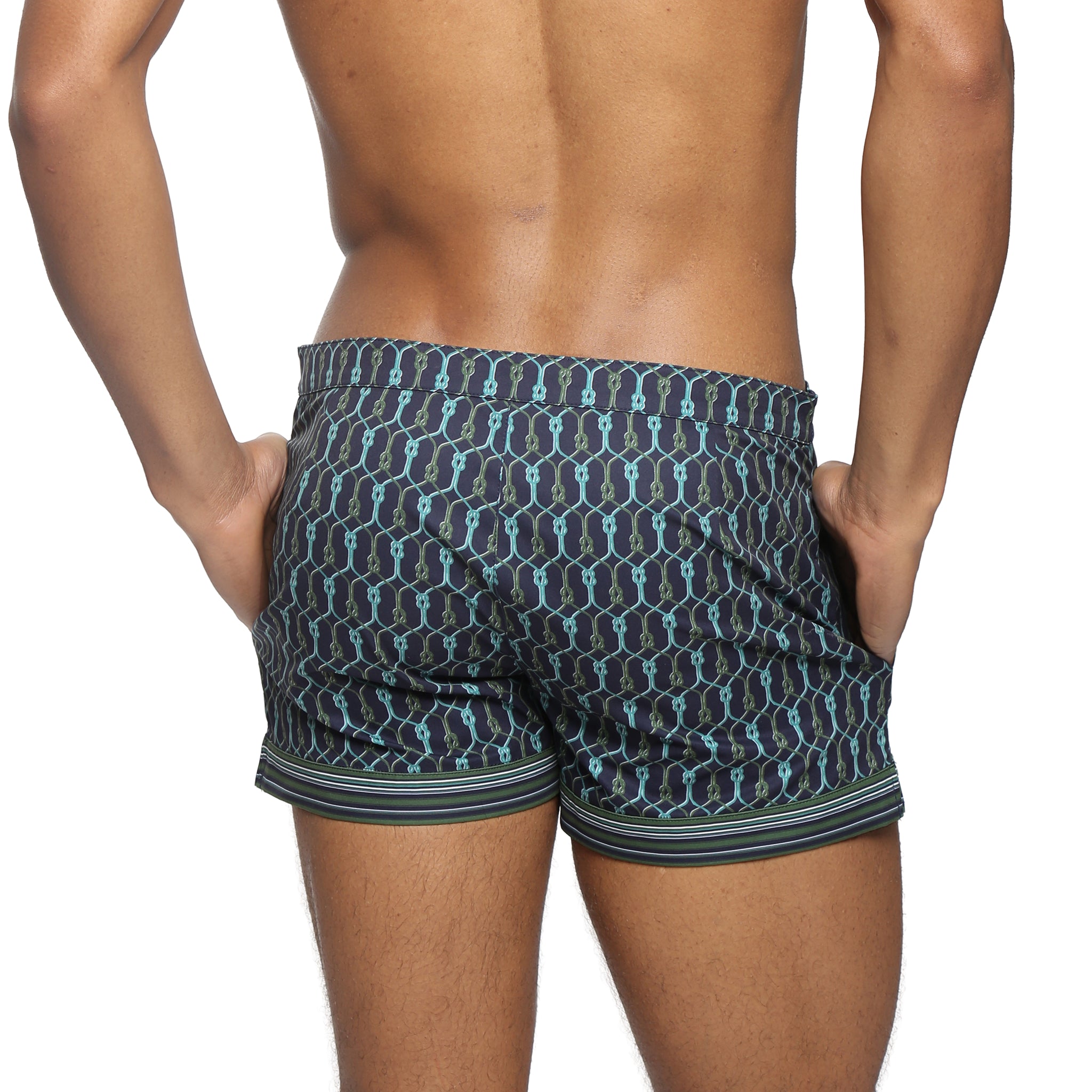 NEW- Teal Voyager Lido Printed Swim Short