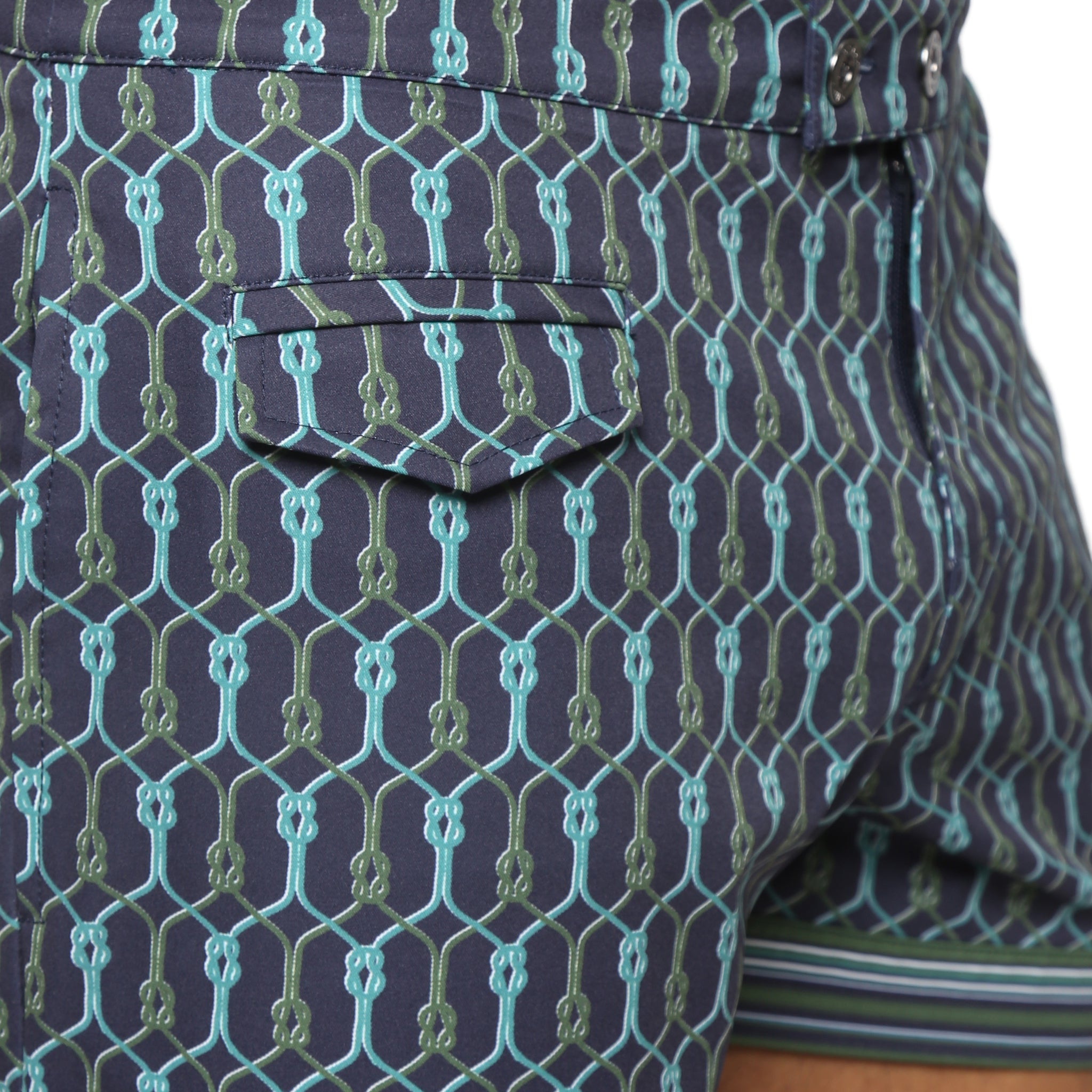 NEW- Teal Voyager Lido Printed Swim Short