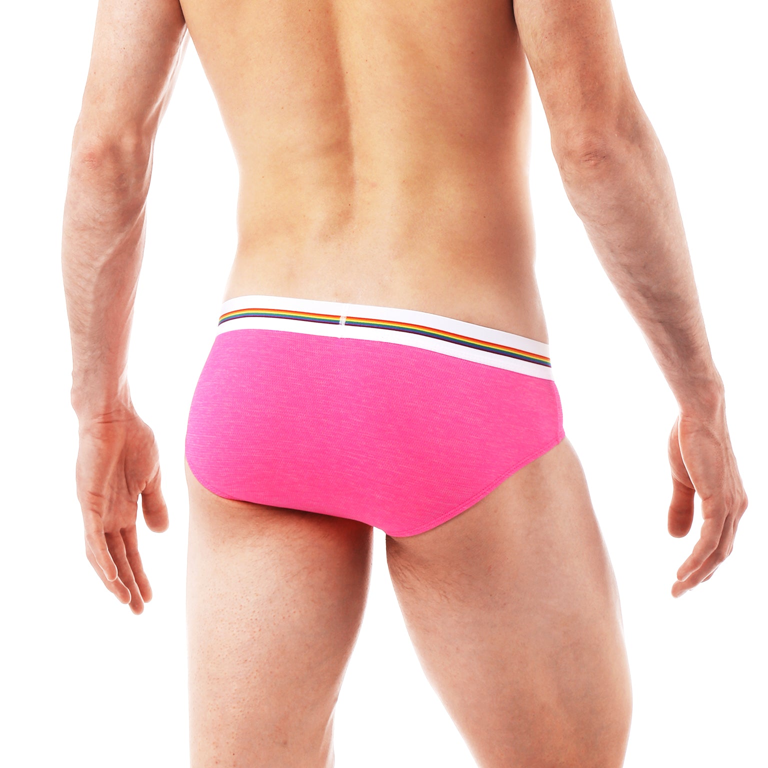 LIMITED PRIDE EDITION- Barbie Pink Heather Mesh Low Rise Brief