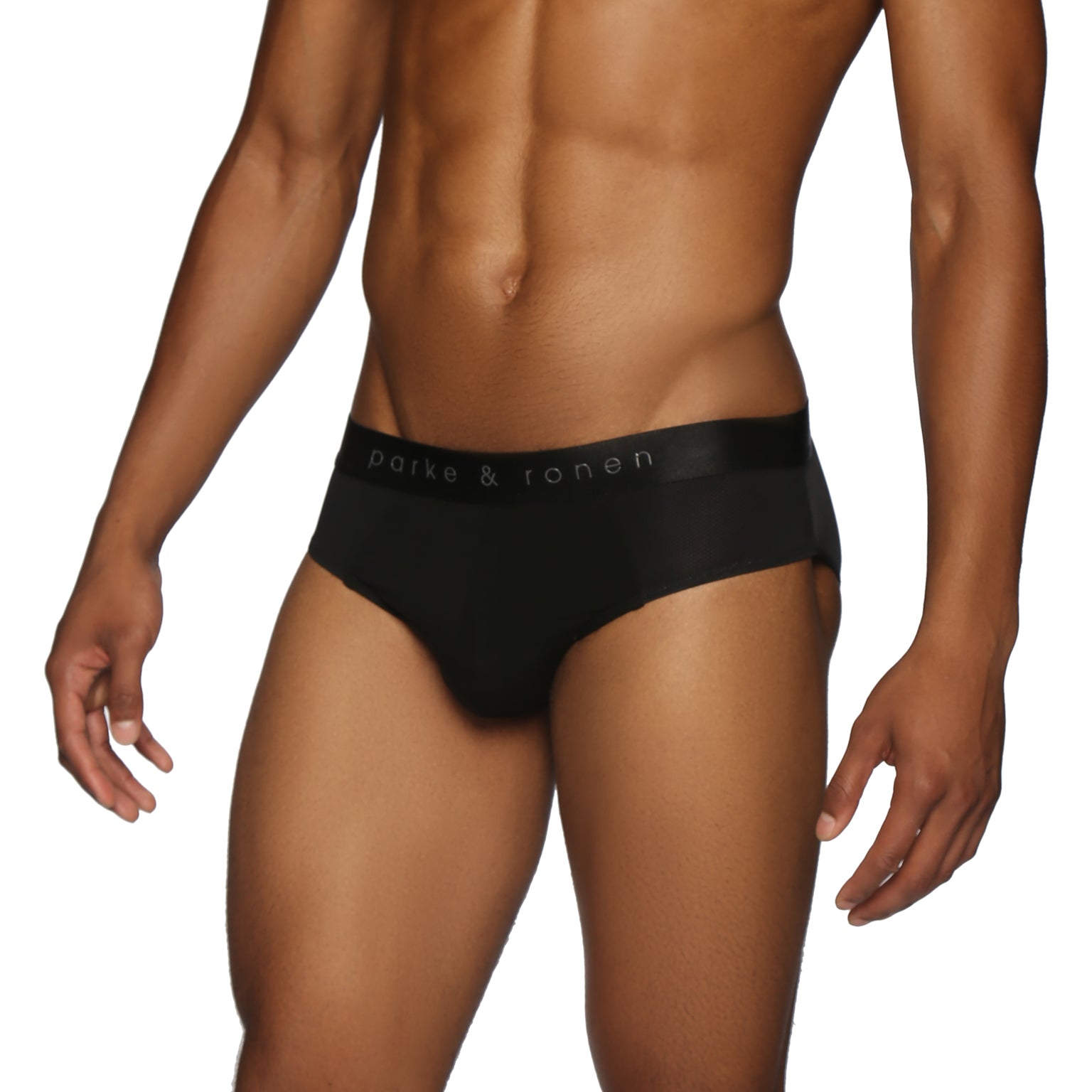 Black Mistral Mesh Combo Brief - parke & ronen