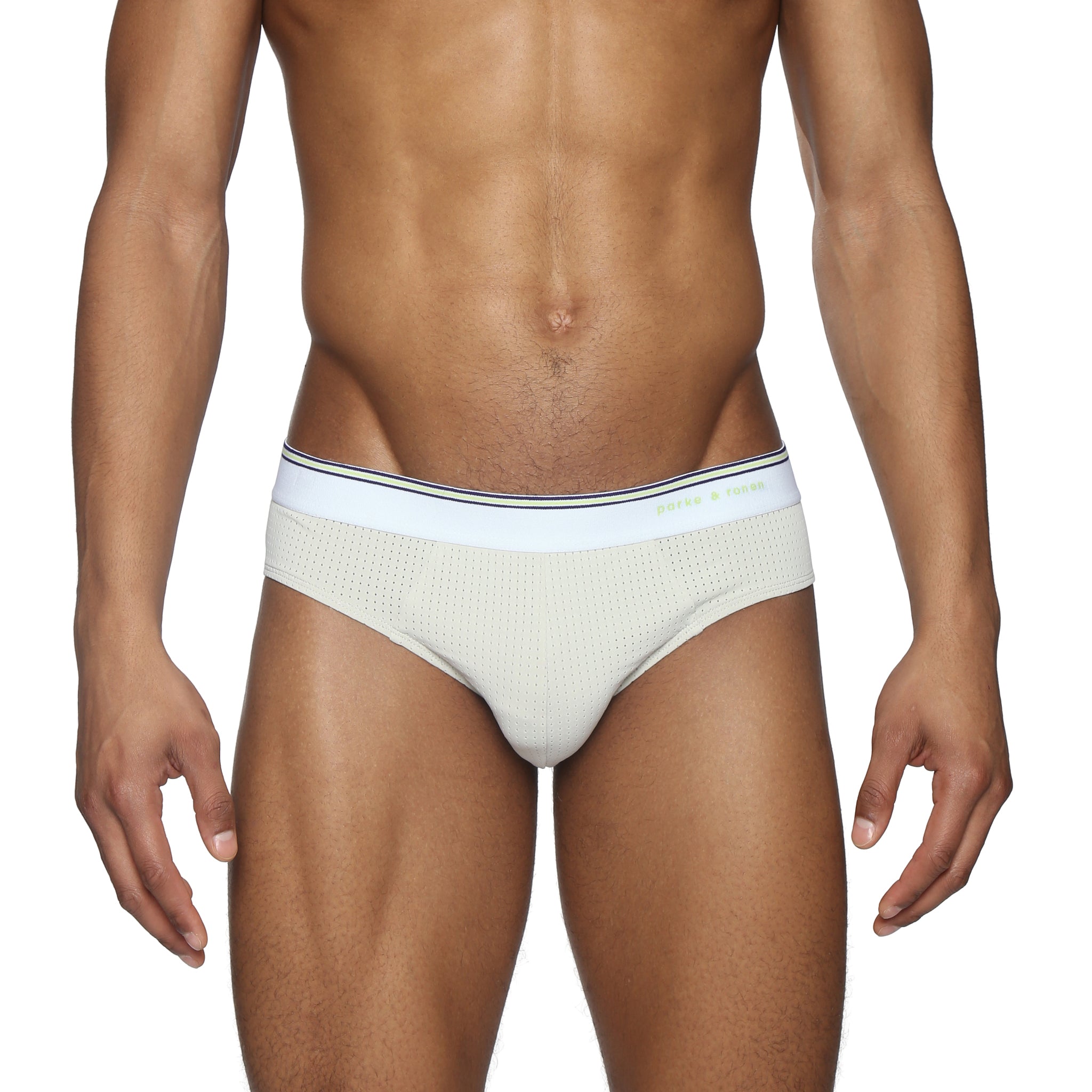 Sand Bar Wave Mesh Low Rise Brief - Parke & Ronen